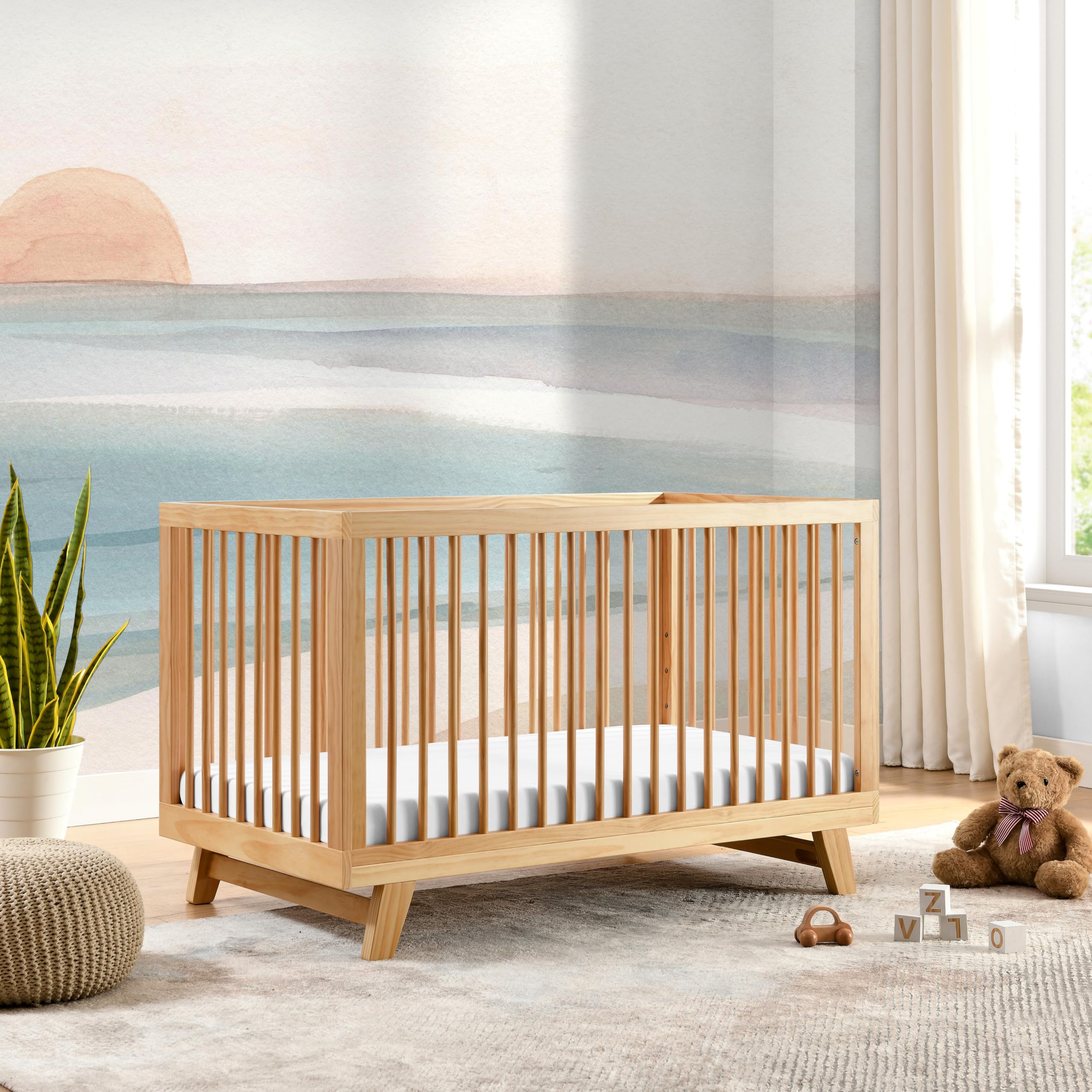 3-in-1 Astin Convertible Baby Crib - Wooden Crib, Grows with Your