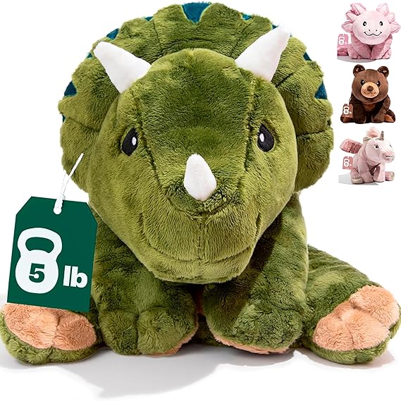 5 lb Unscented Weighted Brown Teddy Bear Plush Toy
