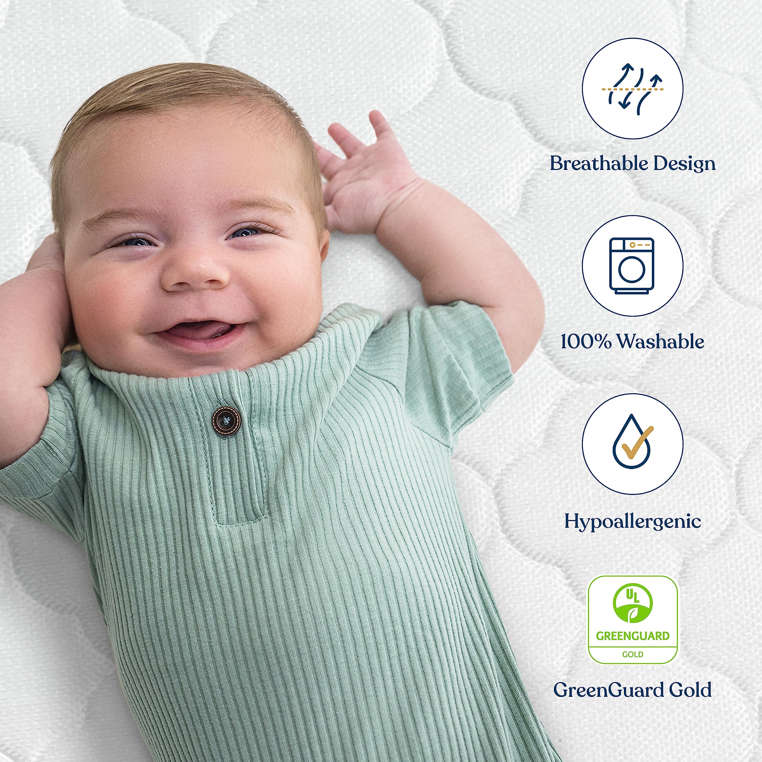 Breathable Dual-Sided Crib & Toddler Mattress