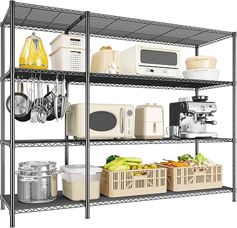 52.36''W Storage Shelves Metal Shelving Unit Load