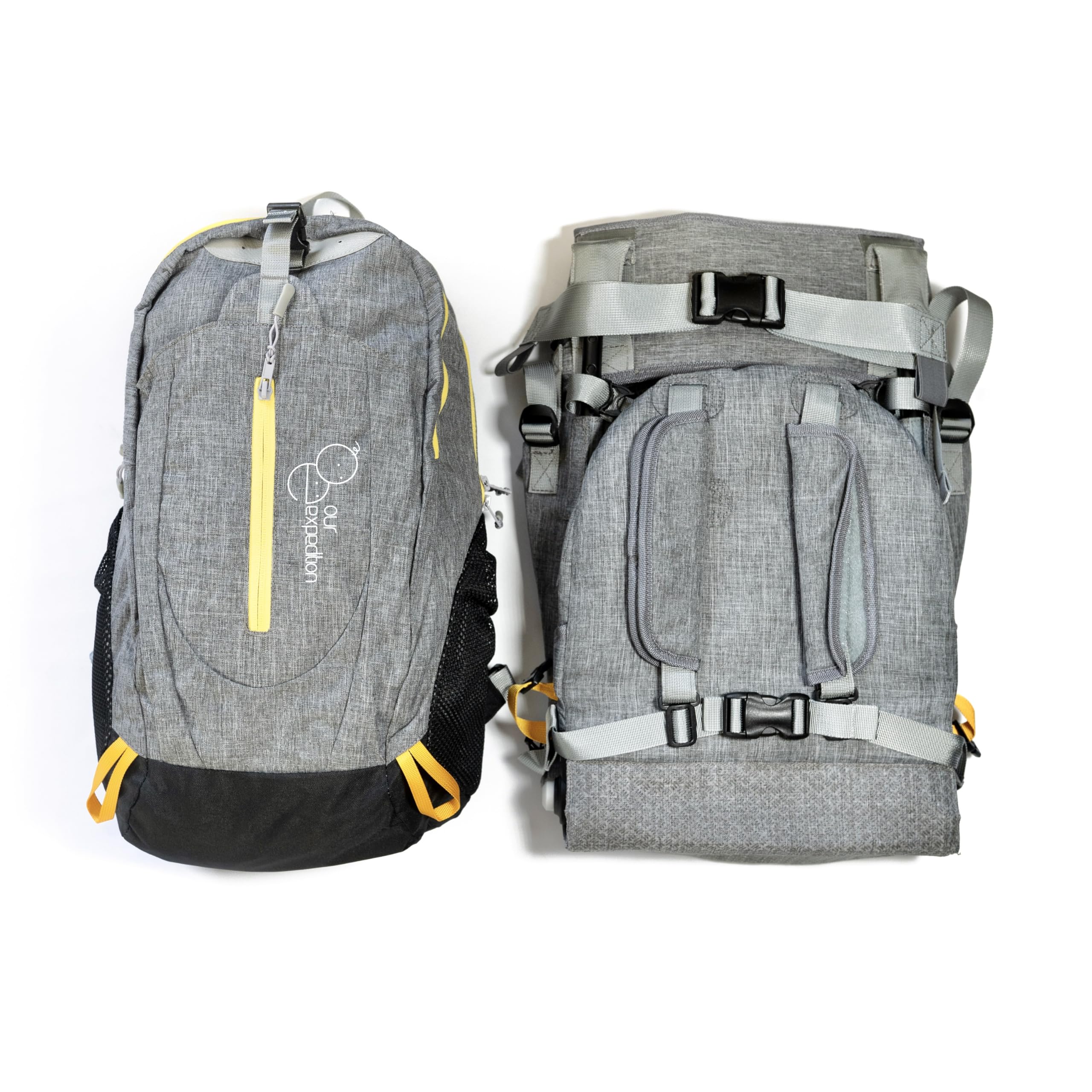 Shoulder Hiking Carrier for Child and Toddler with Sunshade and Detachable Backpack