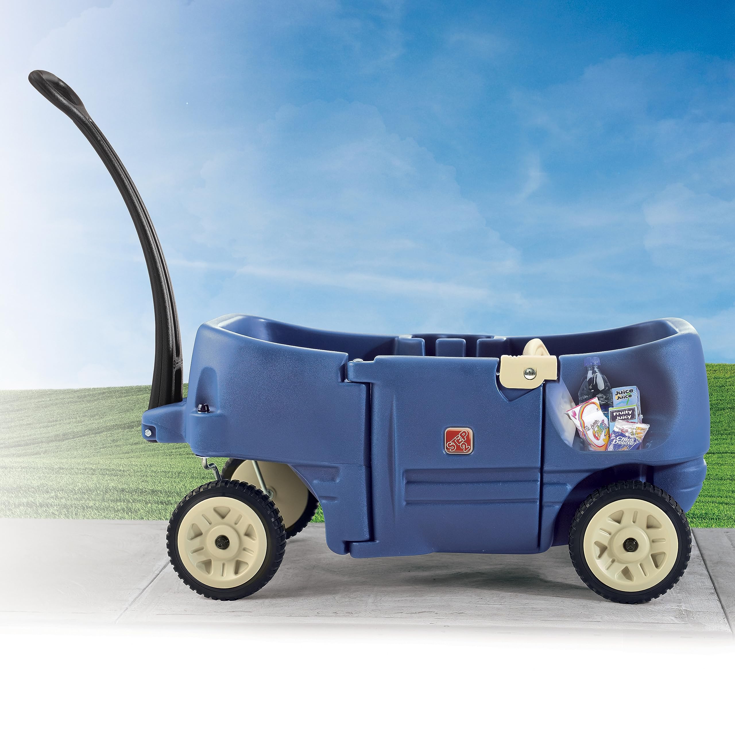 Wagon for Two Plus, Kids Ride On Toy, Stroller Substitute, Includes Seat Belts