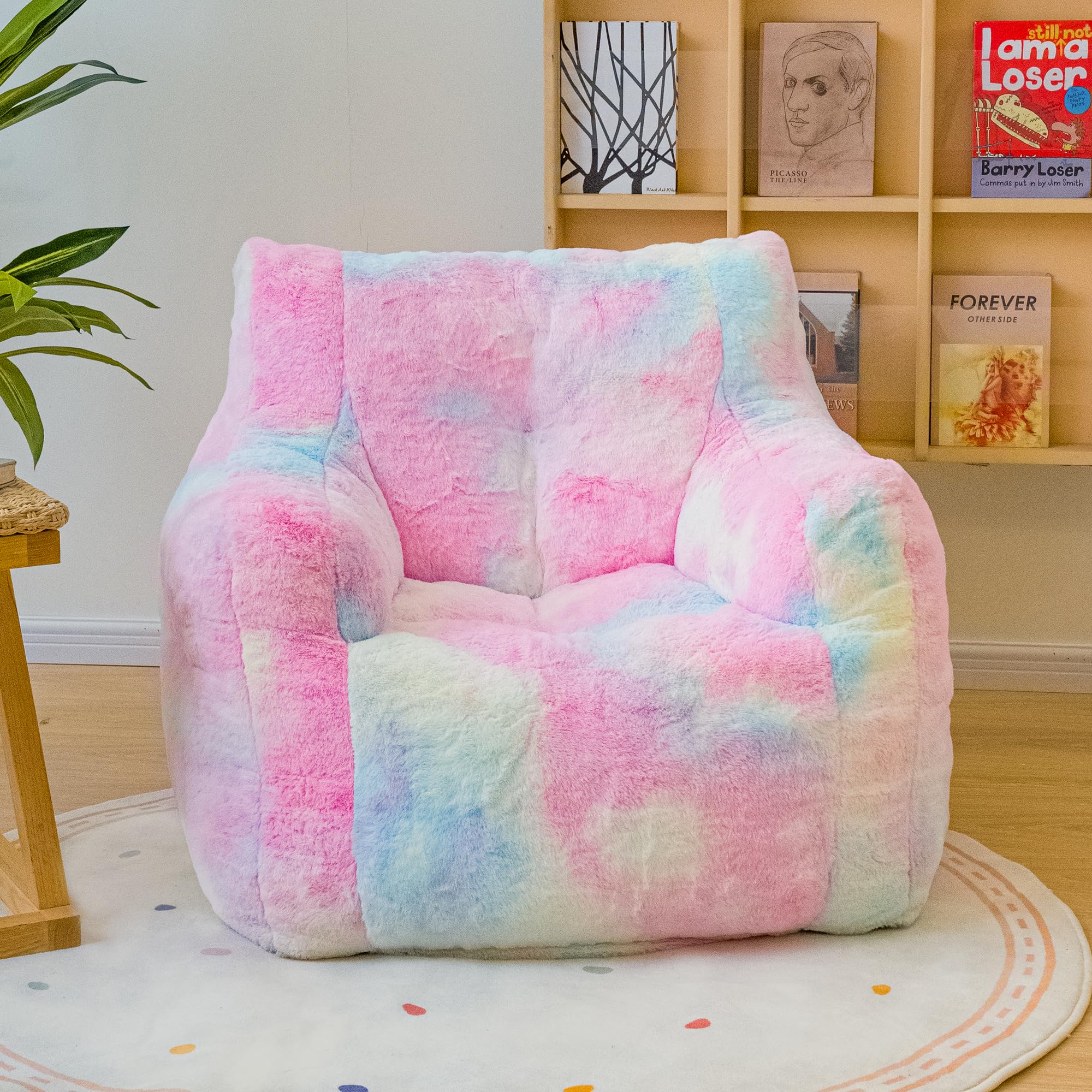 Faux Fur Bean Bag Chair with Filling