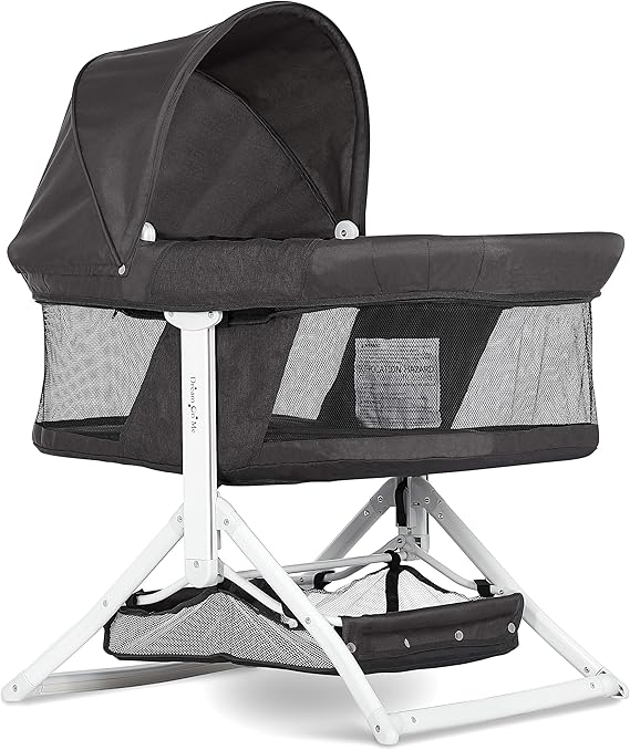 2-in-1 Convertible Insta Fold Bassinet and Cradle in White
