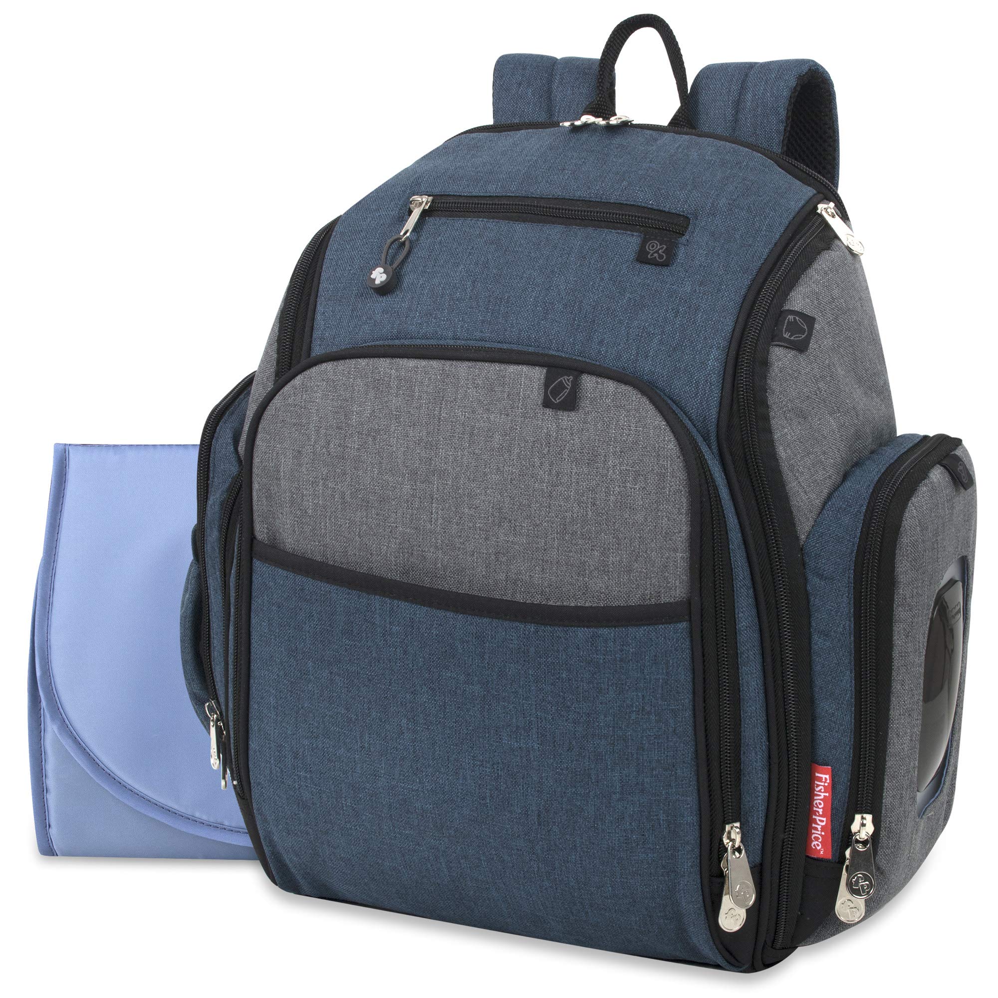 Fastfinder 3 Piece Set Diaper Bag Backpack for Moms & Dads
