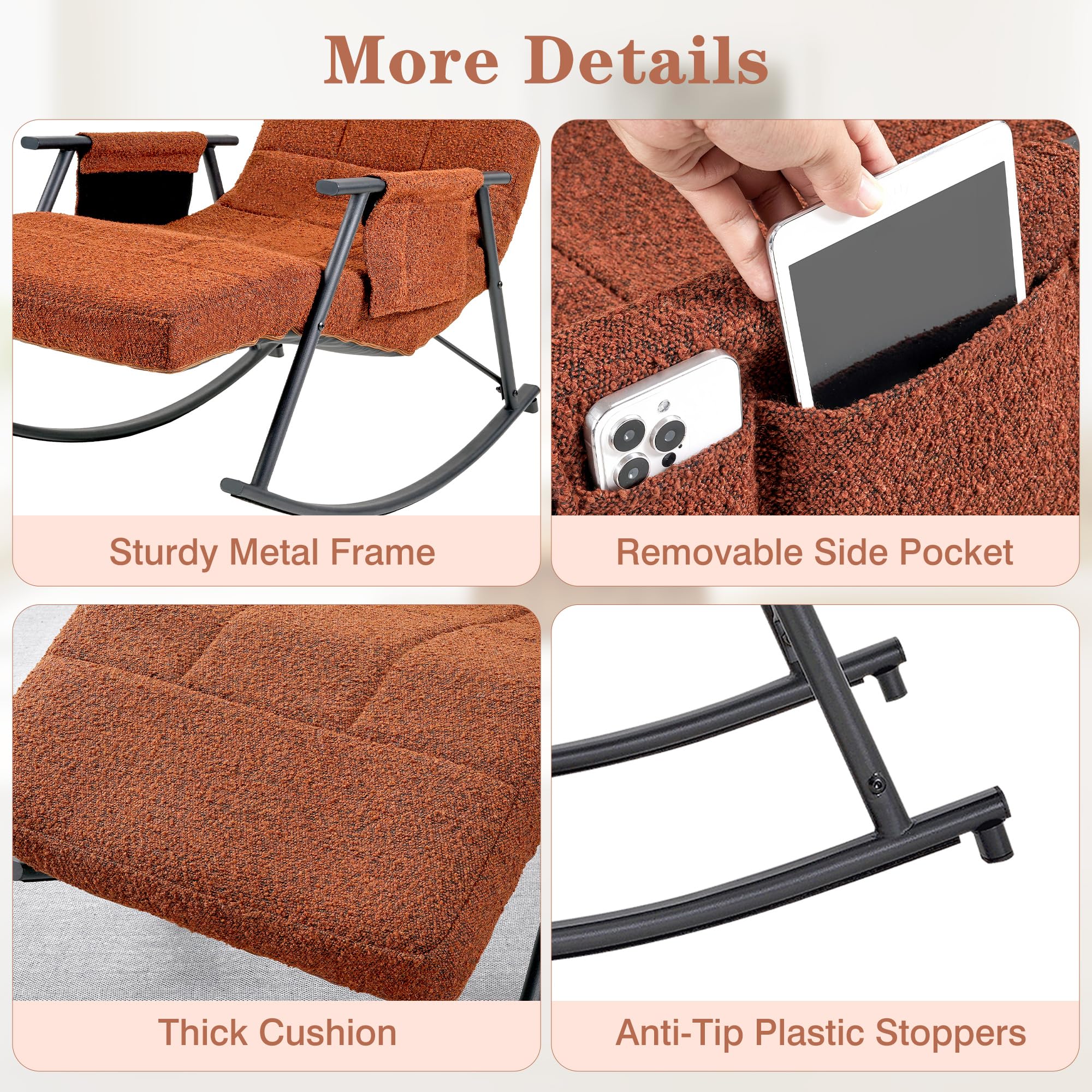 Nursery Rocking Chair with Footrest