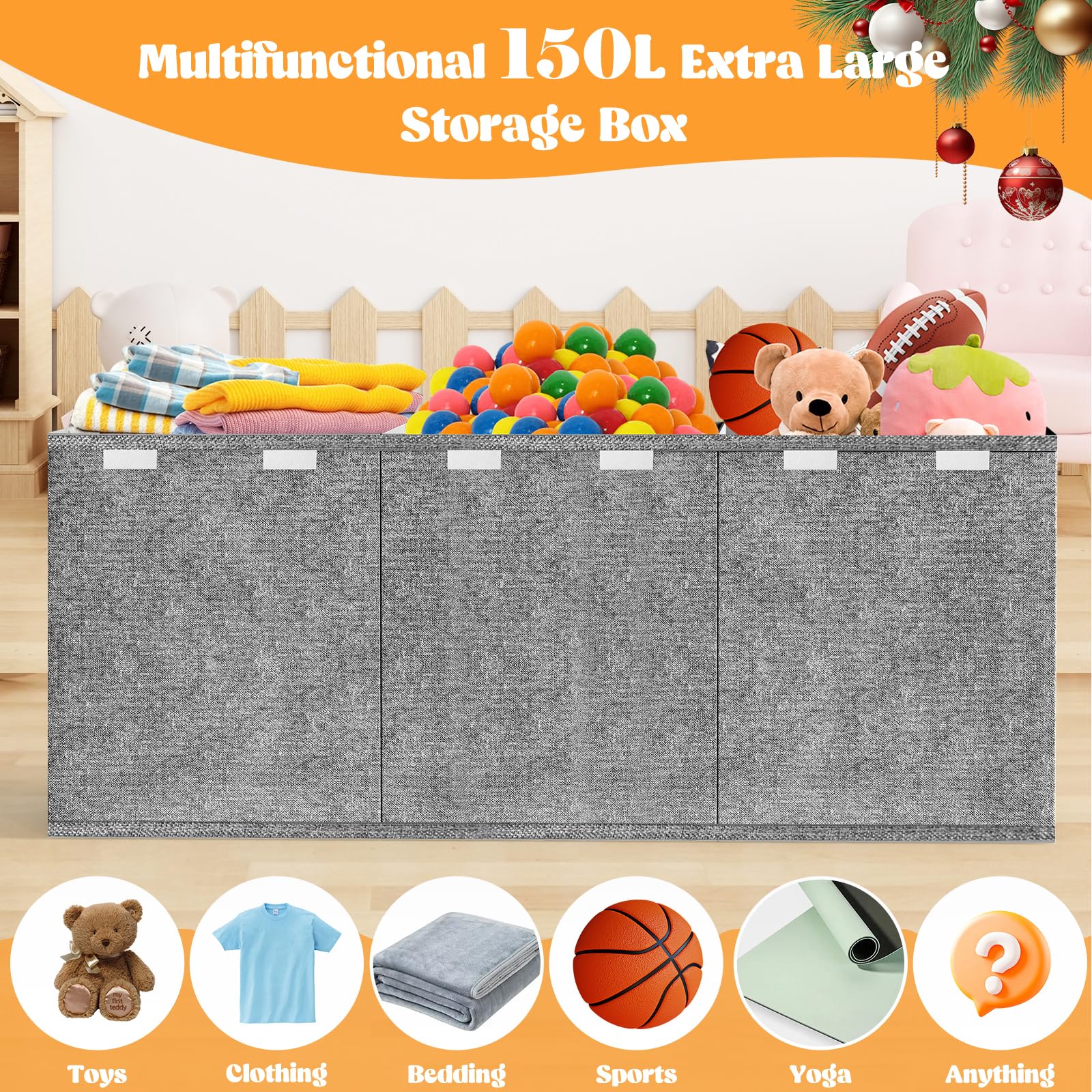 Extra Large Toy Storage Box with Lids