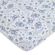 Disney Toy Story Outta This World Blue and Gray 3 Piece Nursery Crib Bedding Set - Comforter, Fitted Crib Sheet, and Crib Skirt