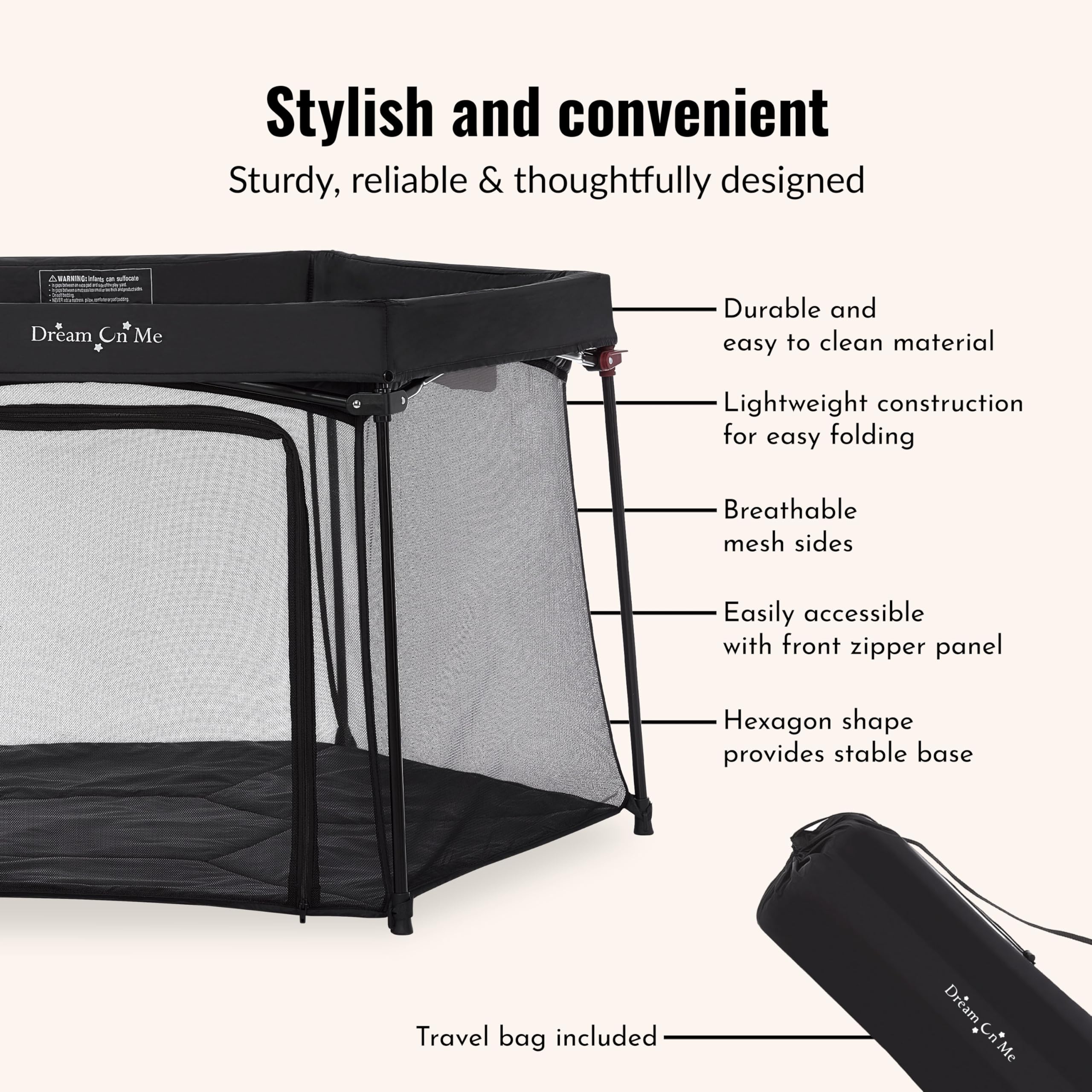 Portable Baby Playpen with Mesh Sides