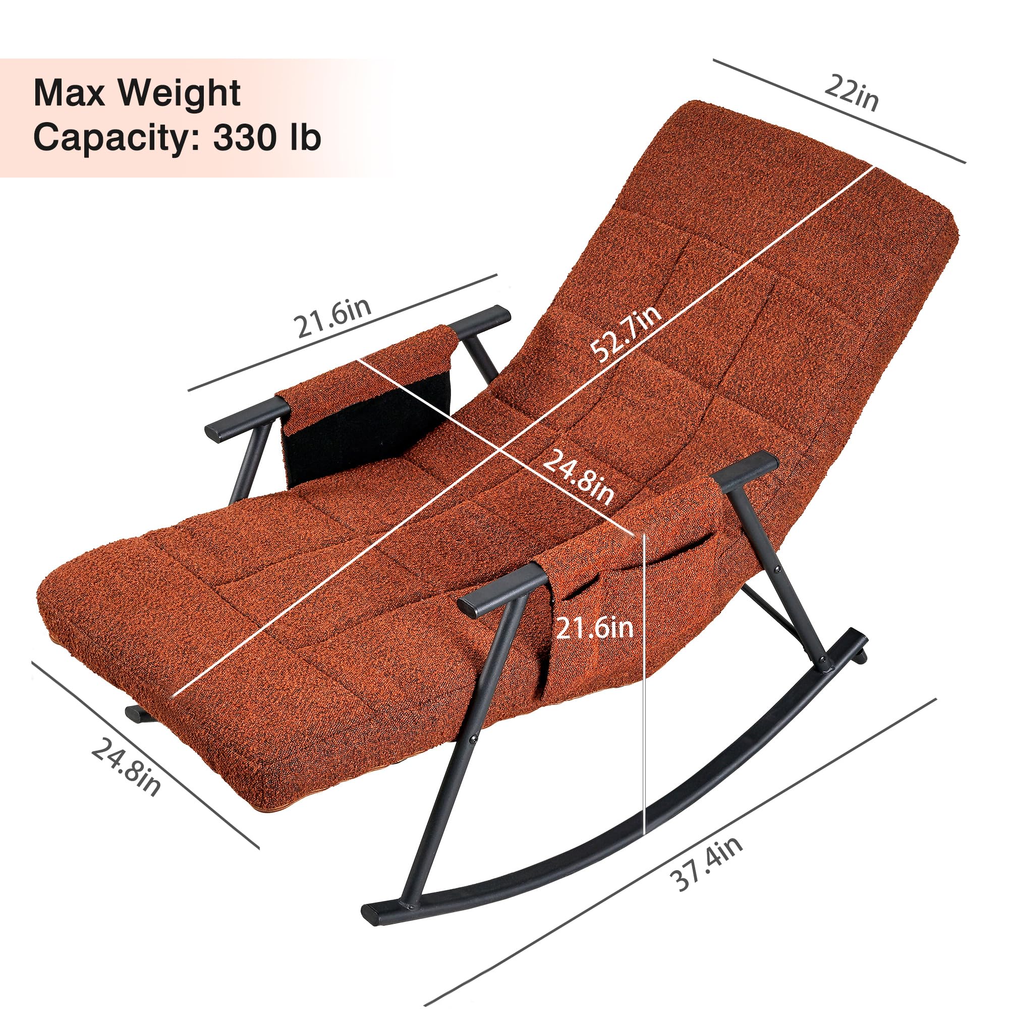 Nursery Rocking Chair with Footrest