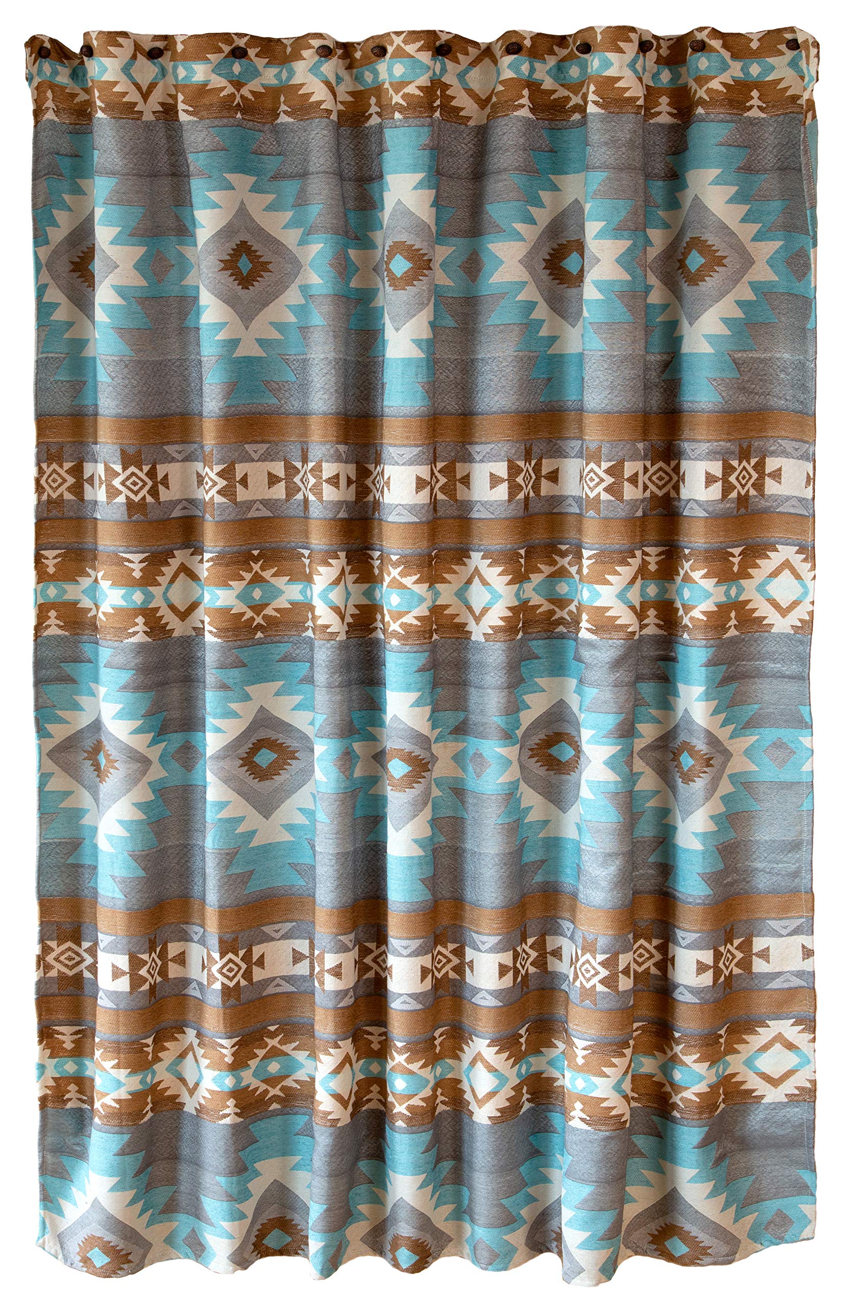 Carstens Mesa Daybreak Shower Curtain, Blue 72 inch x 72 inch