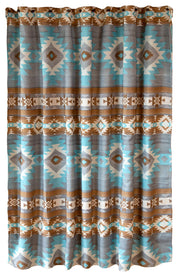 Carstens Mesa Daybreak Shower Curtain, Blue 72 inch x 72 inch