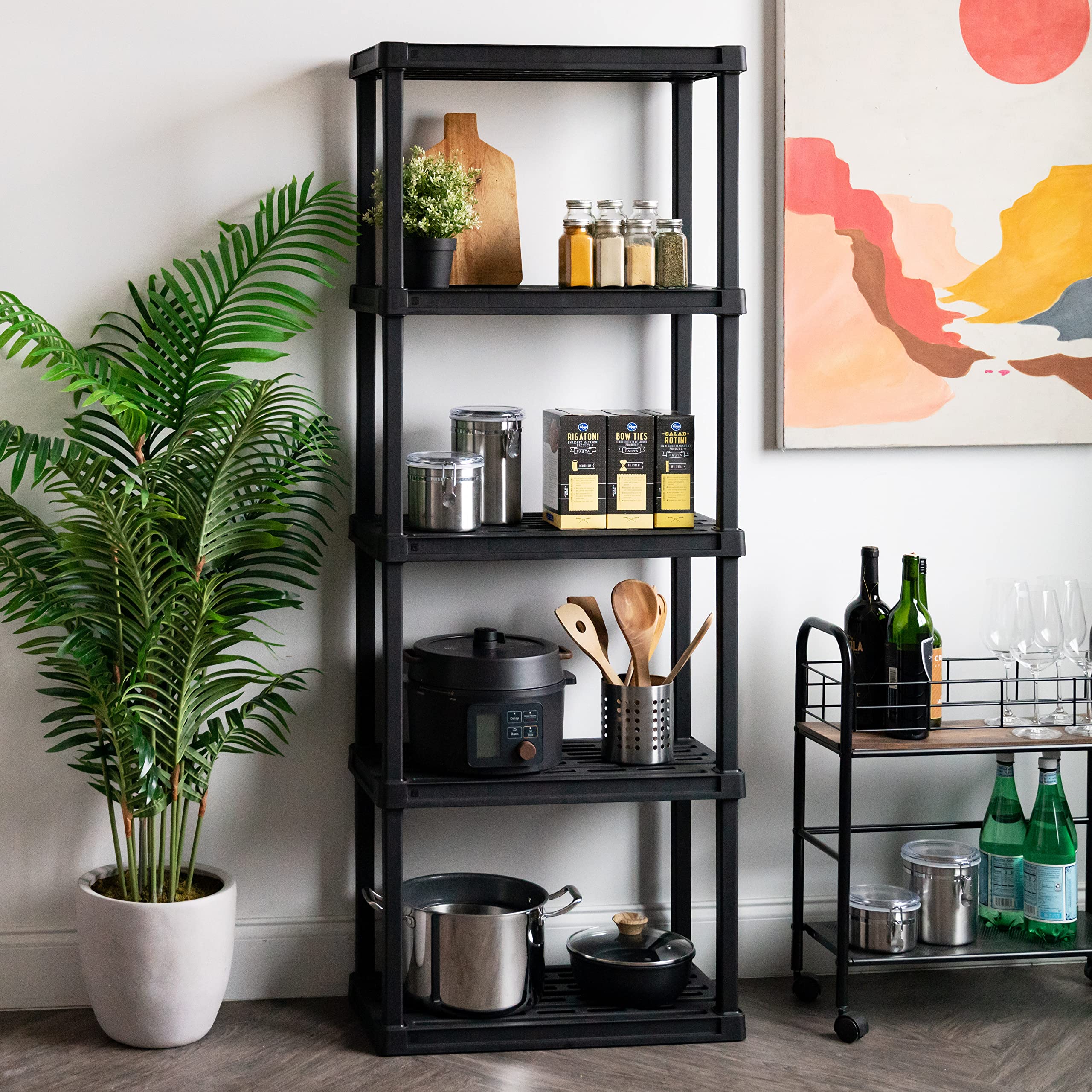5-Tier Plastic Storage Shelving Unit