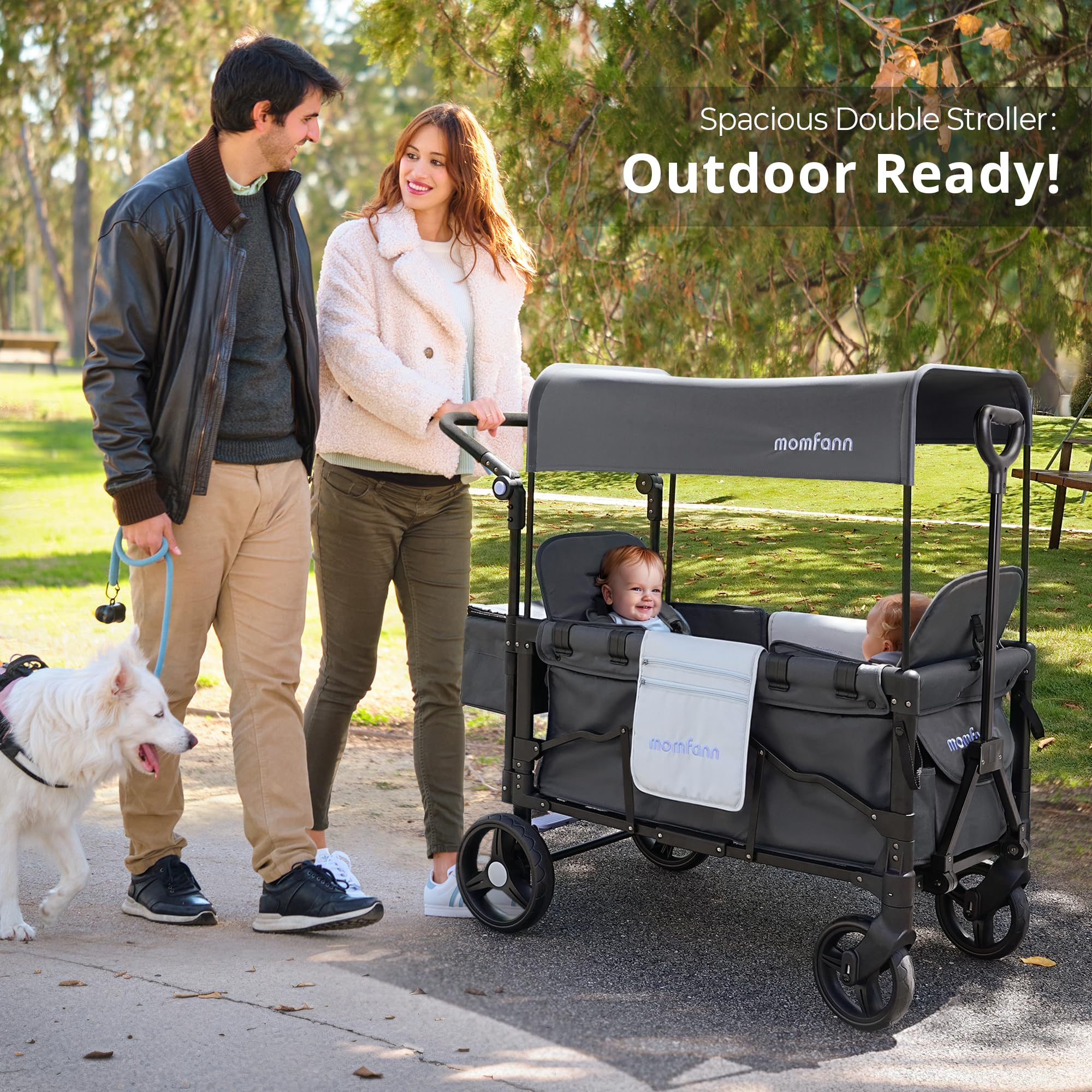 All-Terrain Double Stroller Wagon with UV50+ Canopy