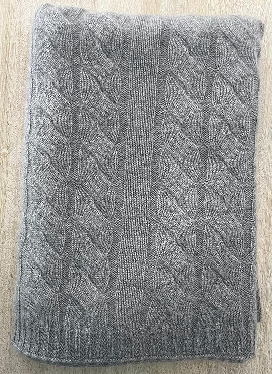 Luxurious 100% Cashmere Cable Knit Throw Blanket – Ultra-Soft