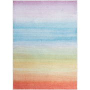 Kids Rugs Sunrise 5' x 7' Multi Color Modern Printed Machine Washable Area Rug