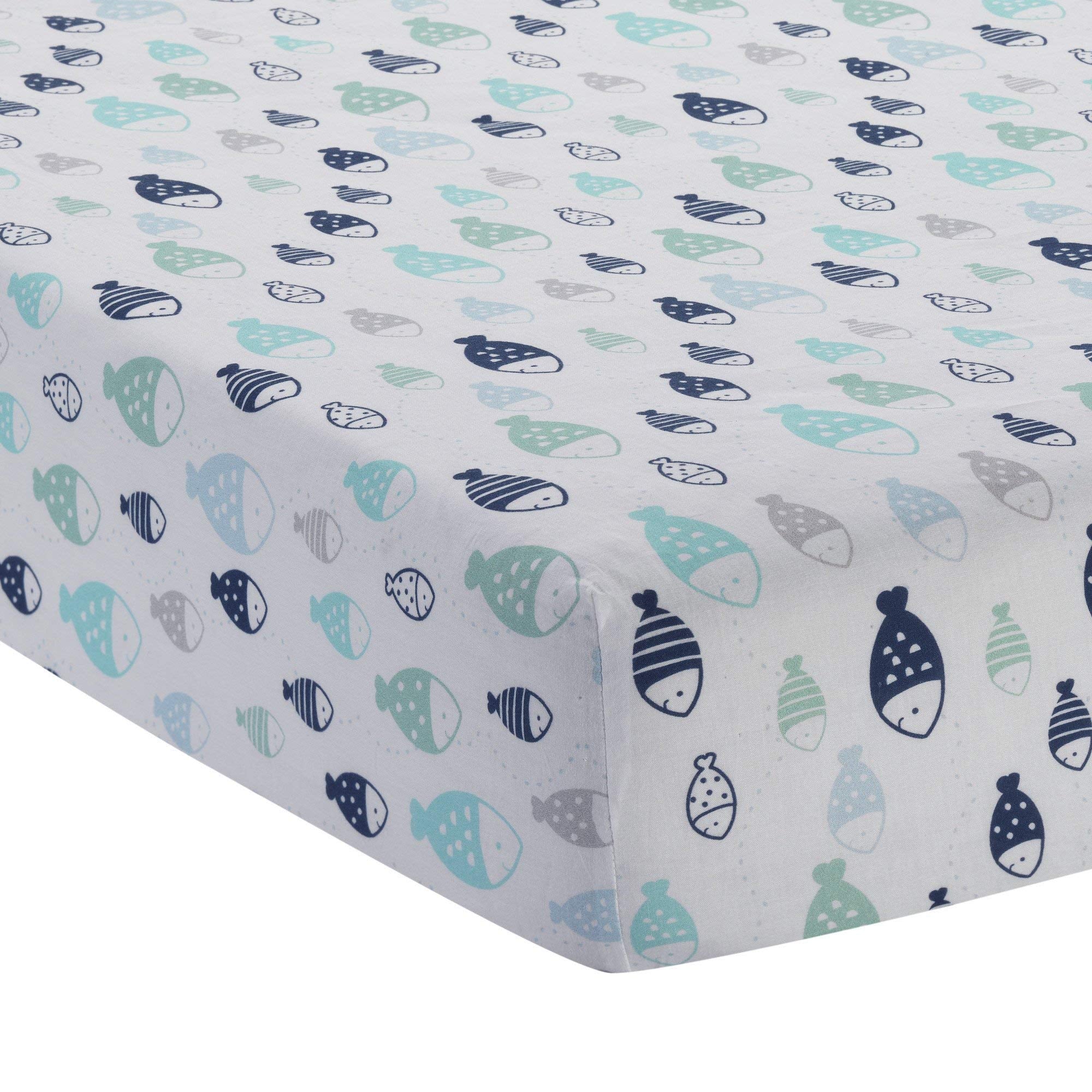 Oceania 6-Piece Baby Crib Bedding Set - Blue Ocean, Nautical, Aquatic