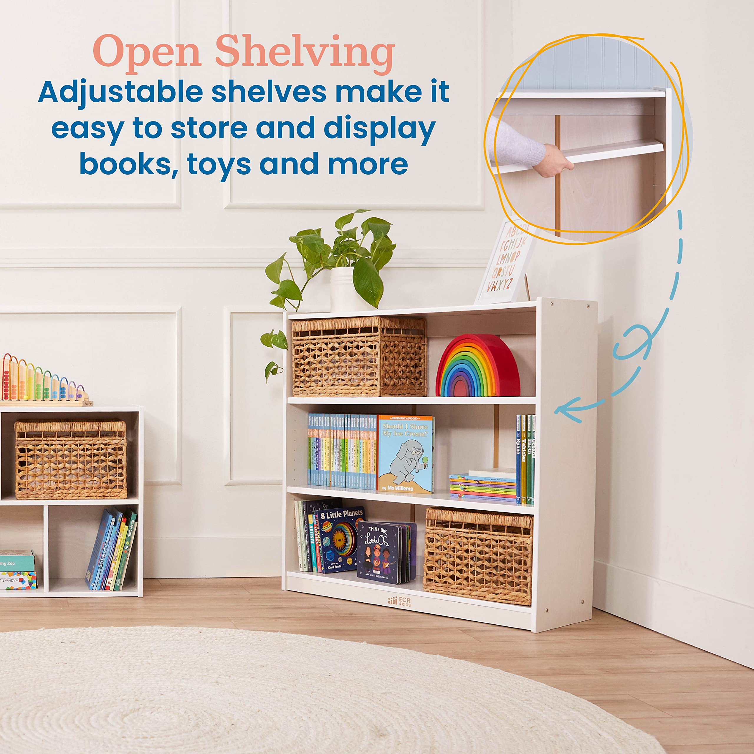 Classic Bookcase, 36in, Adjustable Shelves,