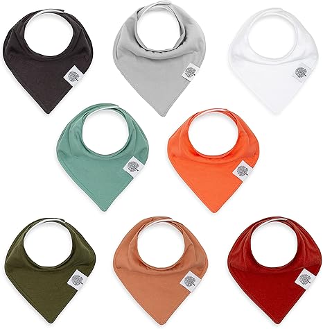 Bandana Drool Bibs 8 Pack Baby Bibs for Boys, Girls, Unisex