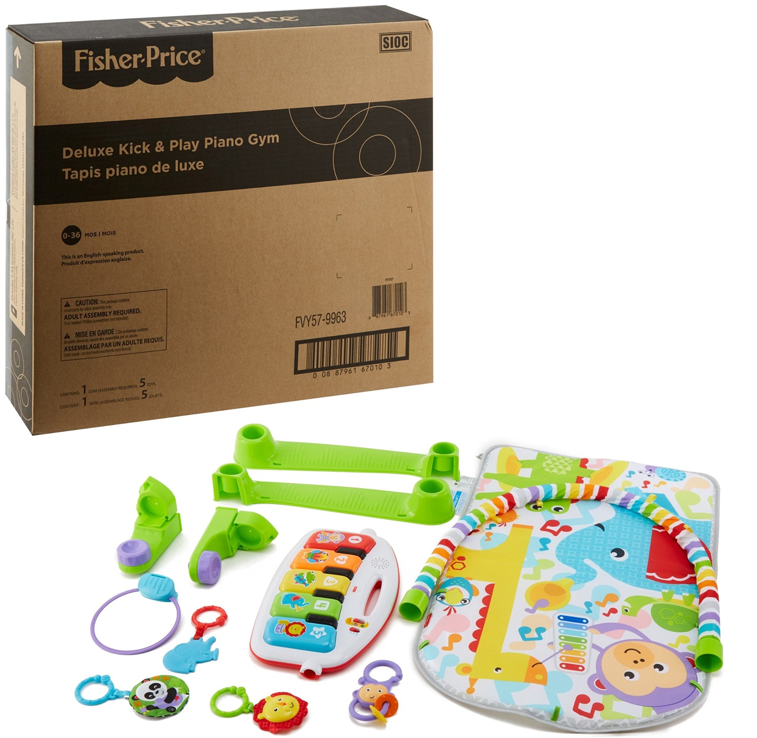 Baby Playmat Deluxe Kick & Play Piano Gym, Green Musical