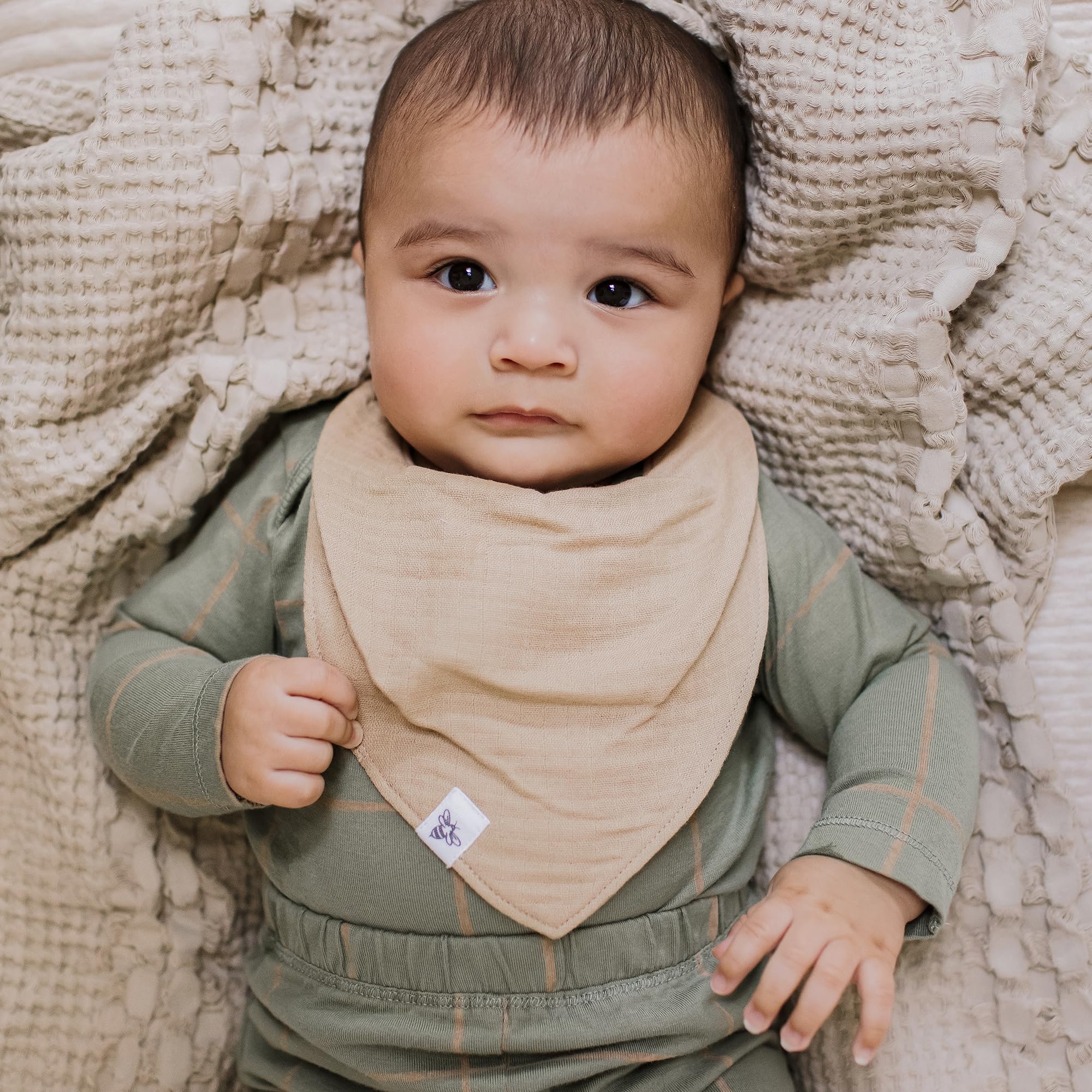 Infant Bibs, 100% Organic Cotton Drool Cloths, Newborn Essentials