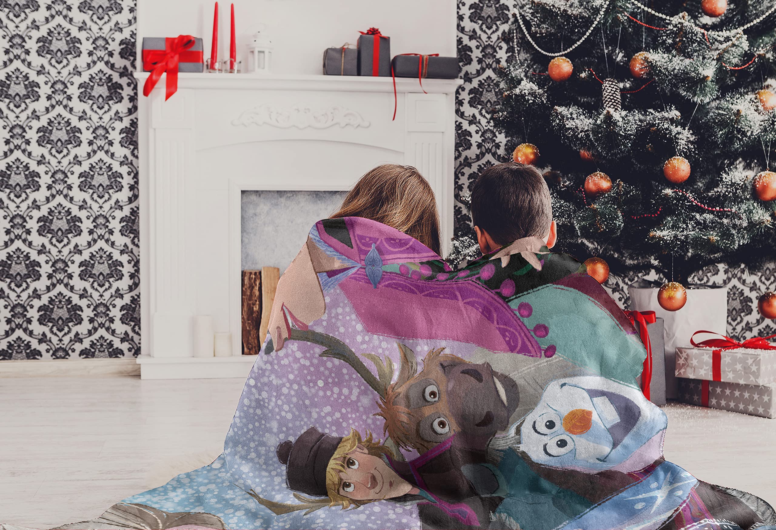 Frozen Micro Raschel Throw Blanket, 46" x 60", New Family