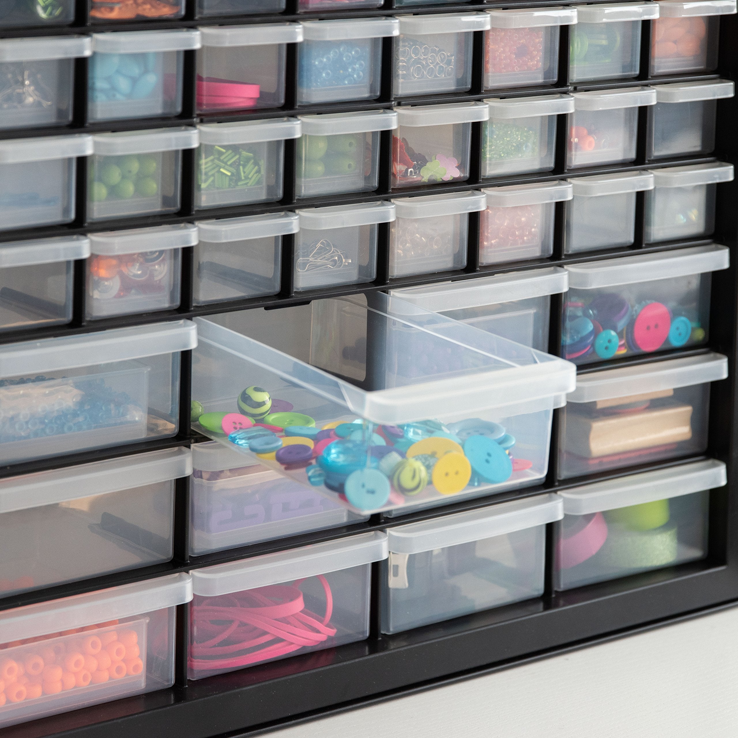 44-Drawer Small Parts Storage Cabinet - Stackable Hardware Organizer