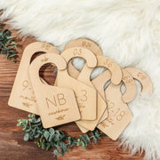 Wooden Baby Closet Dividers Set of 7 for Nursery Organization