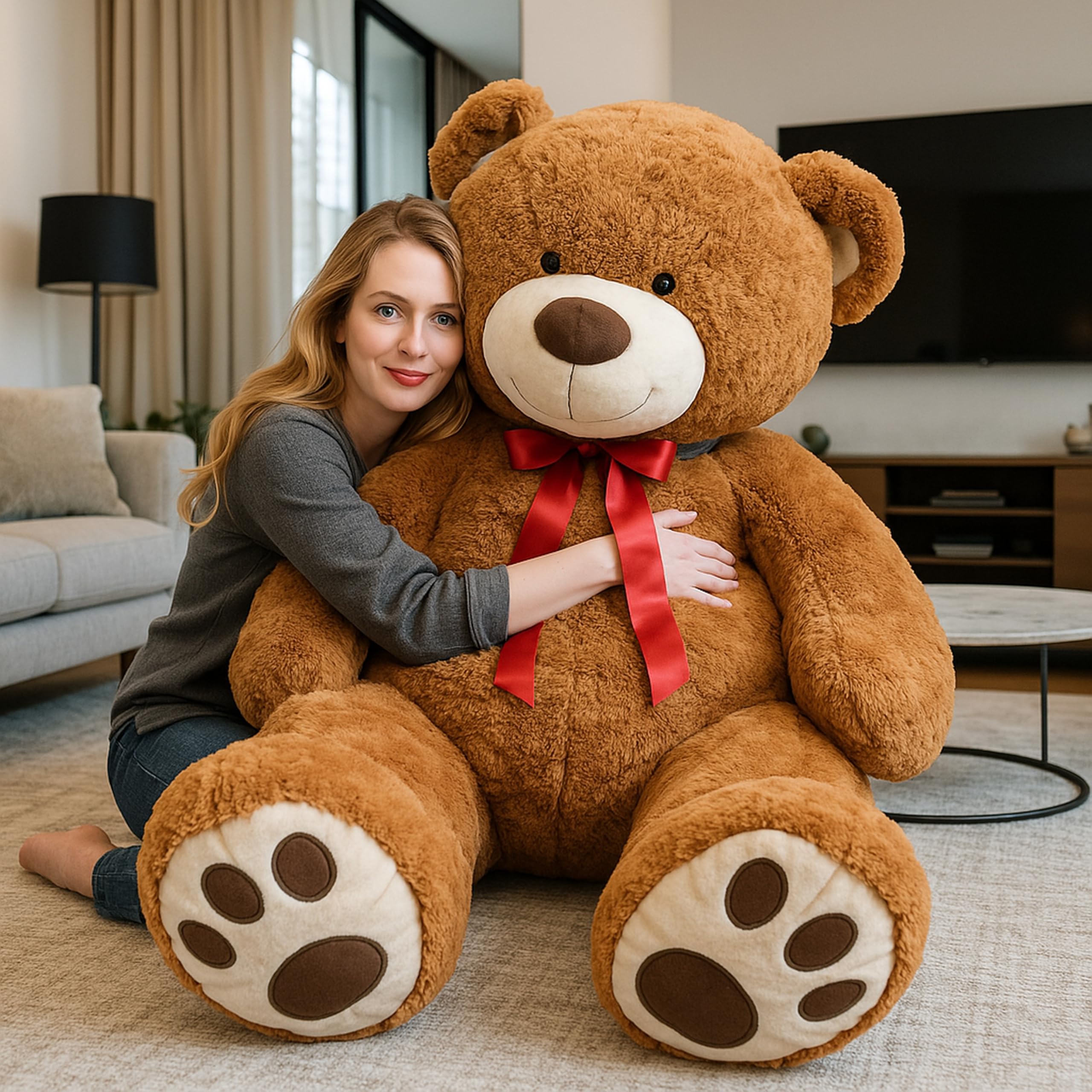 5-Foot Giant Teddy Bear - Soft Plush Toy - Huge Stuffed Animal in Big Box