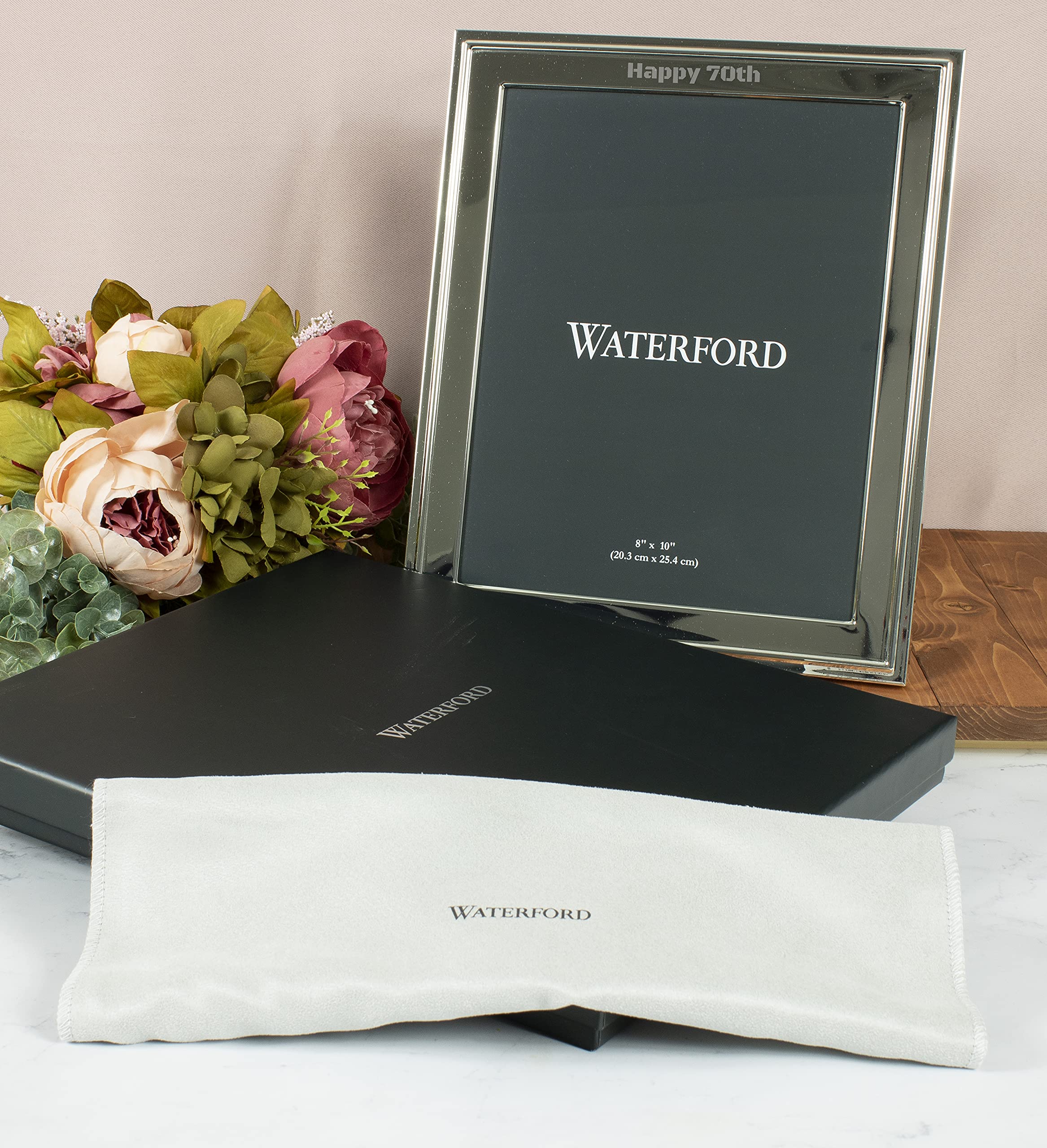 Classic Personalized 8x10 Picture Frame, Custom Engraved Silver