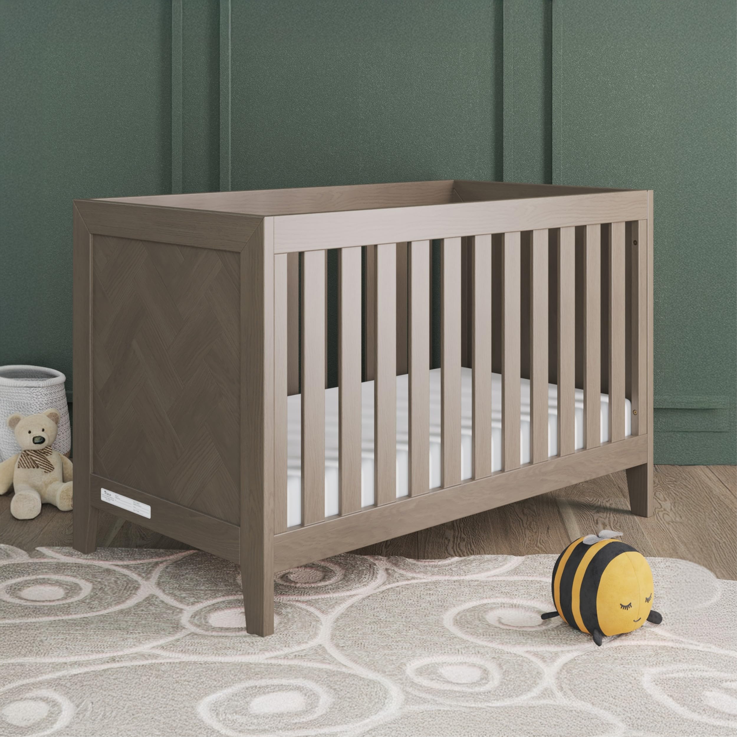 Kieran Euro 2-Piece Nursery Set with 3-in-1 Convertible Crib and Double Dresser