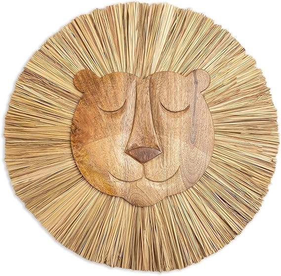 Wooden Safari Wall Decor, Wood Animal Nursery Wall Art, Boho Gender