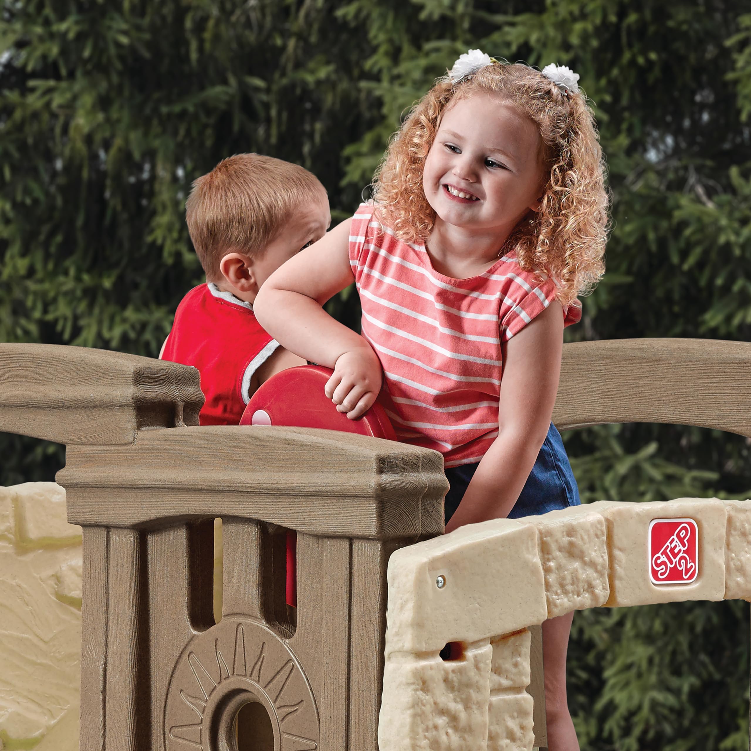Woodland Climber II Kids Playset with Slide and Climbing Wall