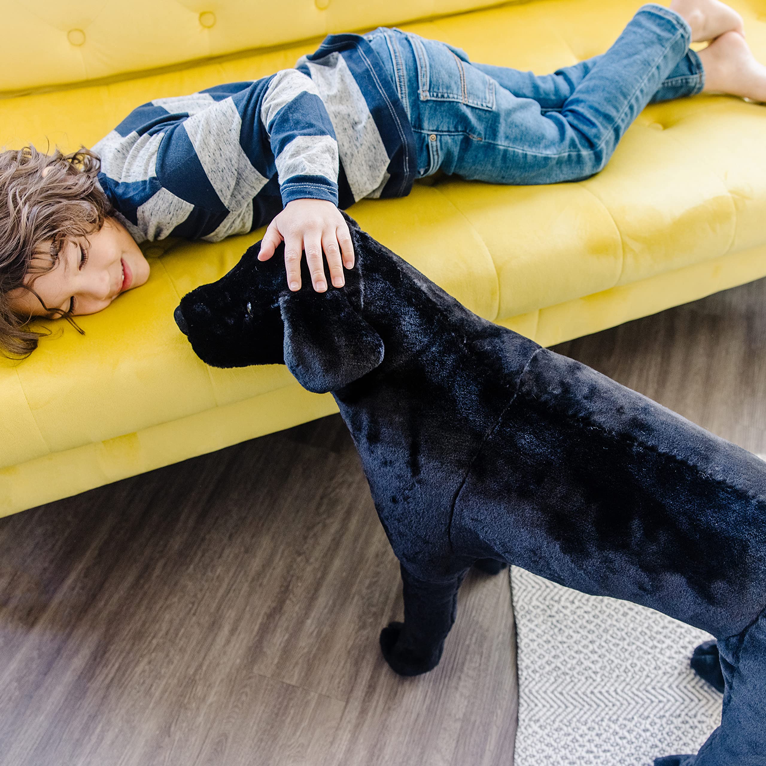 Giant Black Lab - Lifelike Stuffed Animal Dog (over 2 feet tall)