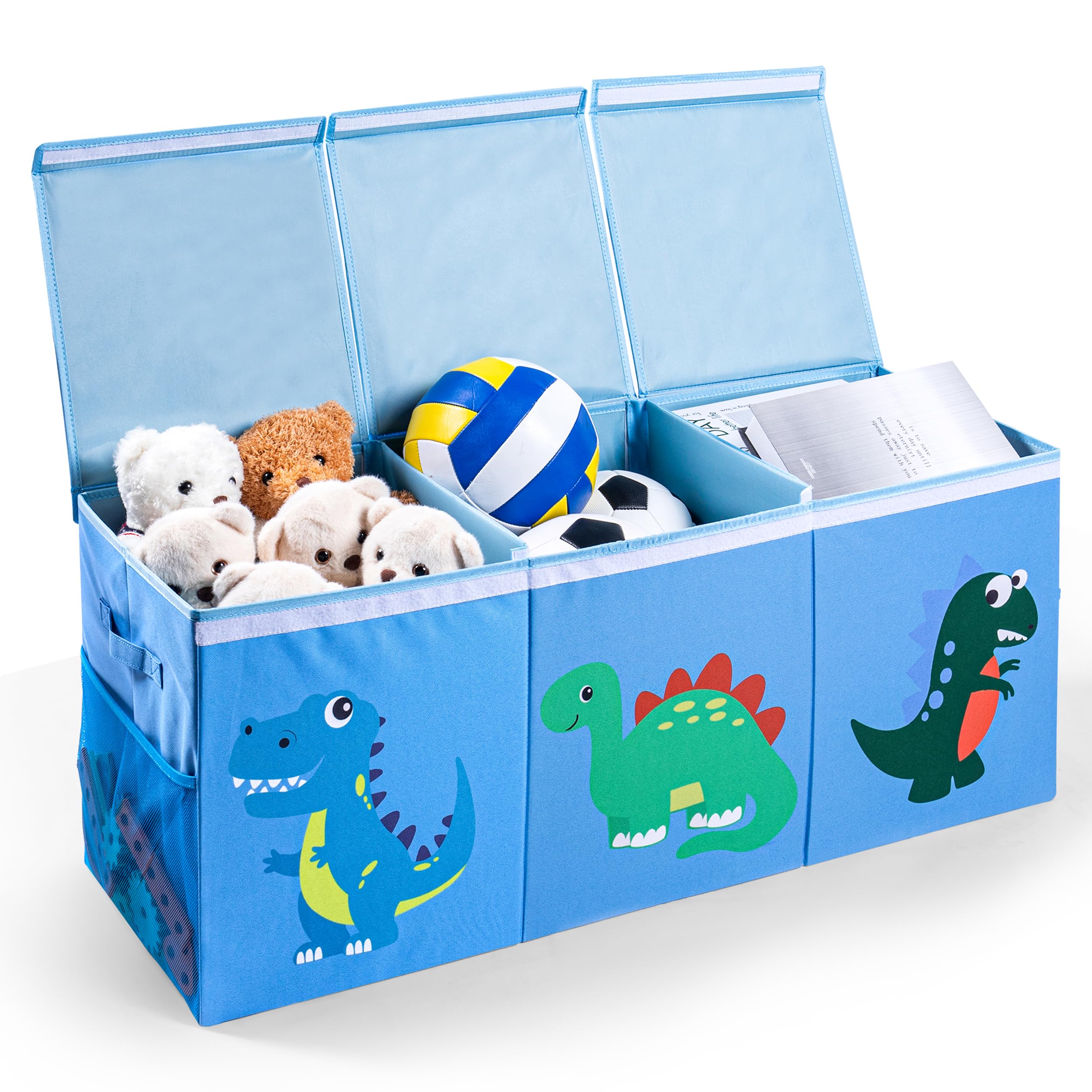 Extra Large Toy Storage Organizer with Dividers and Mesh Pockets