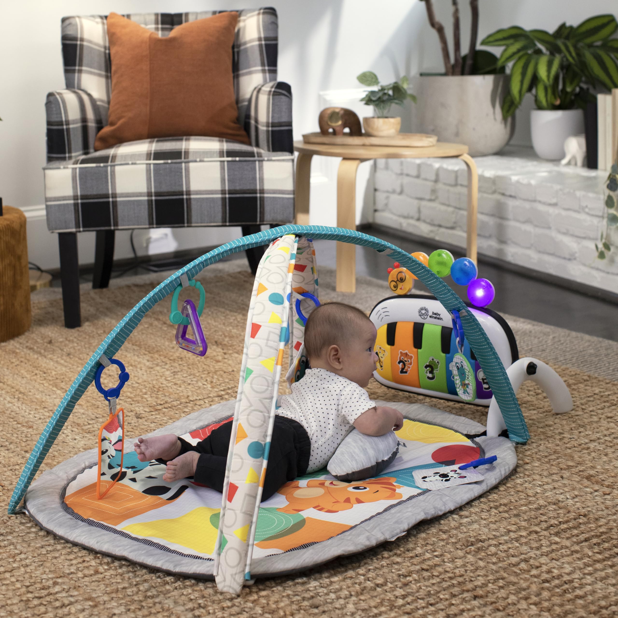 4-in-1 Kickin' Tunes Music and Language Play Gym and Piano Tummy Time Activity Mat