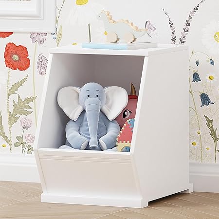 Stackable Toy Storage Cabinet, Wooden Cubby Organizer