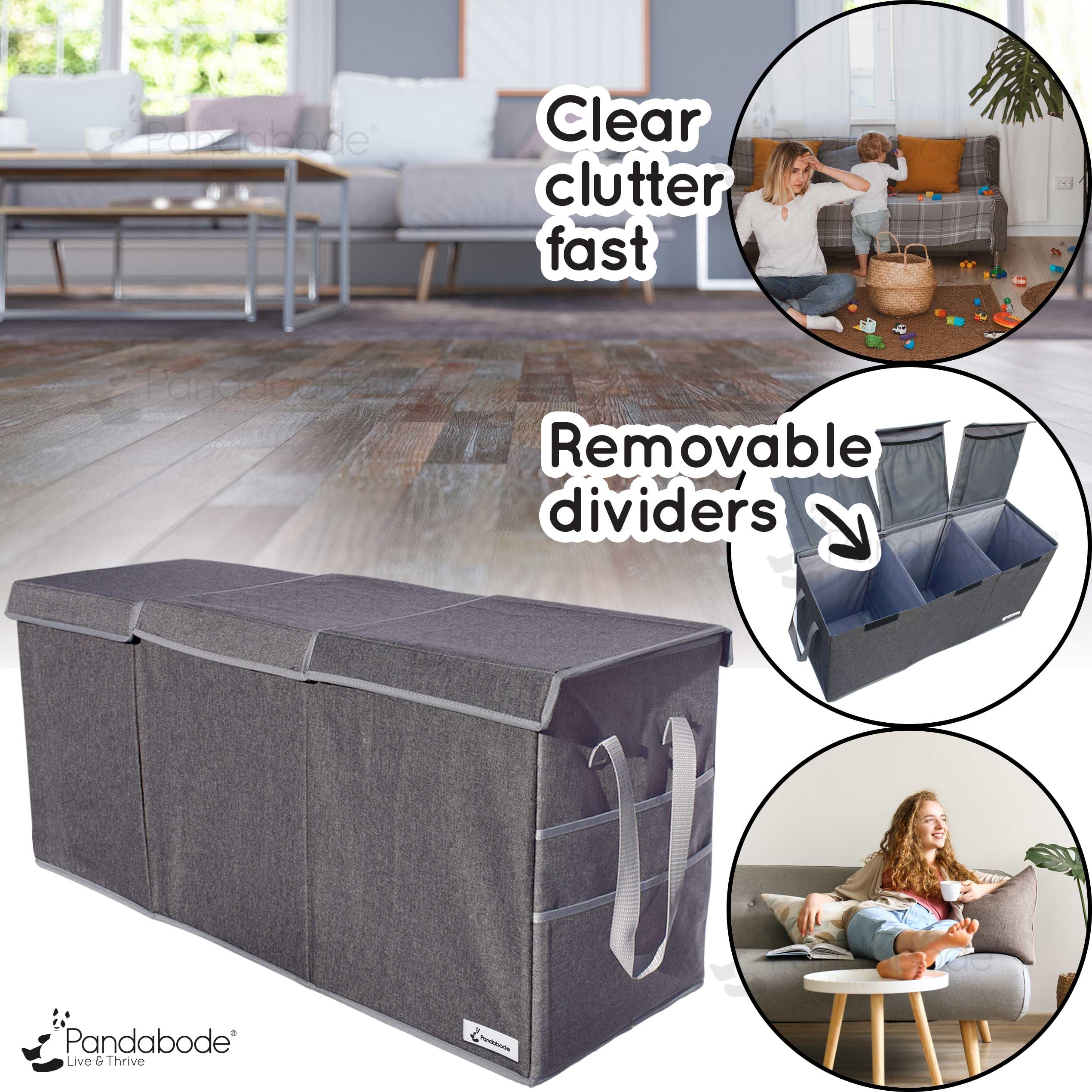 Extra Large Collapsible Toy Storage Chest with Pockets
