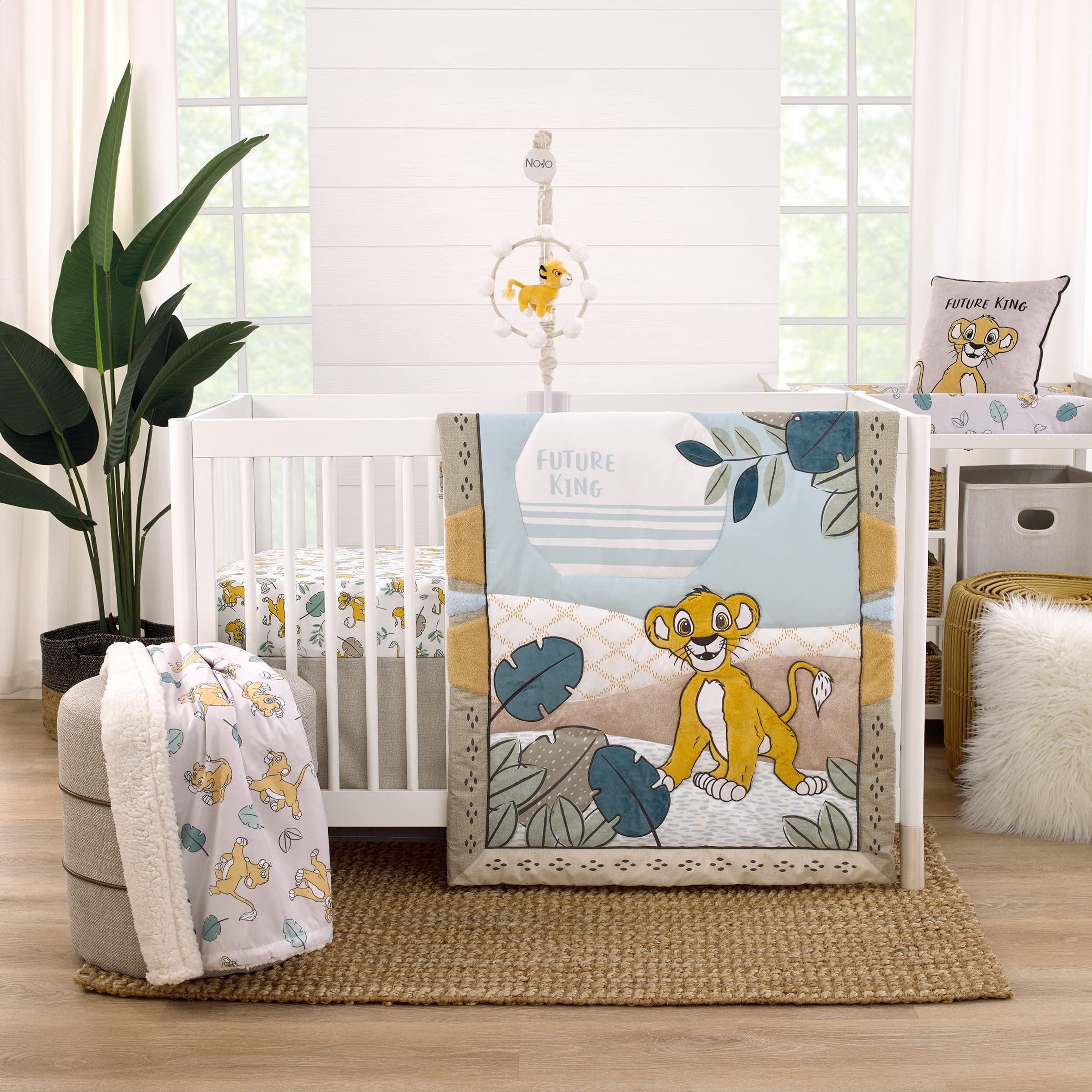 Disney Lion King Blue, Green, Taupe and Gold Simba Future King