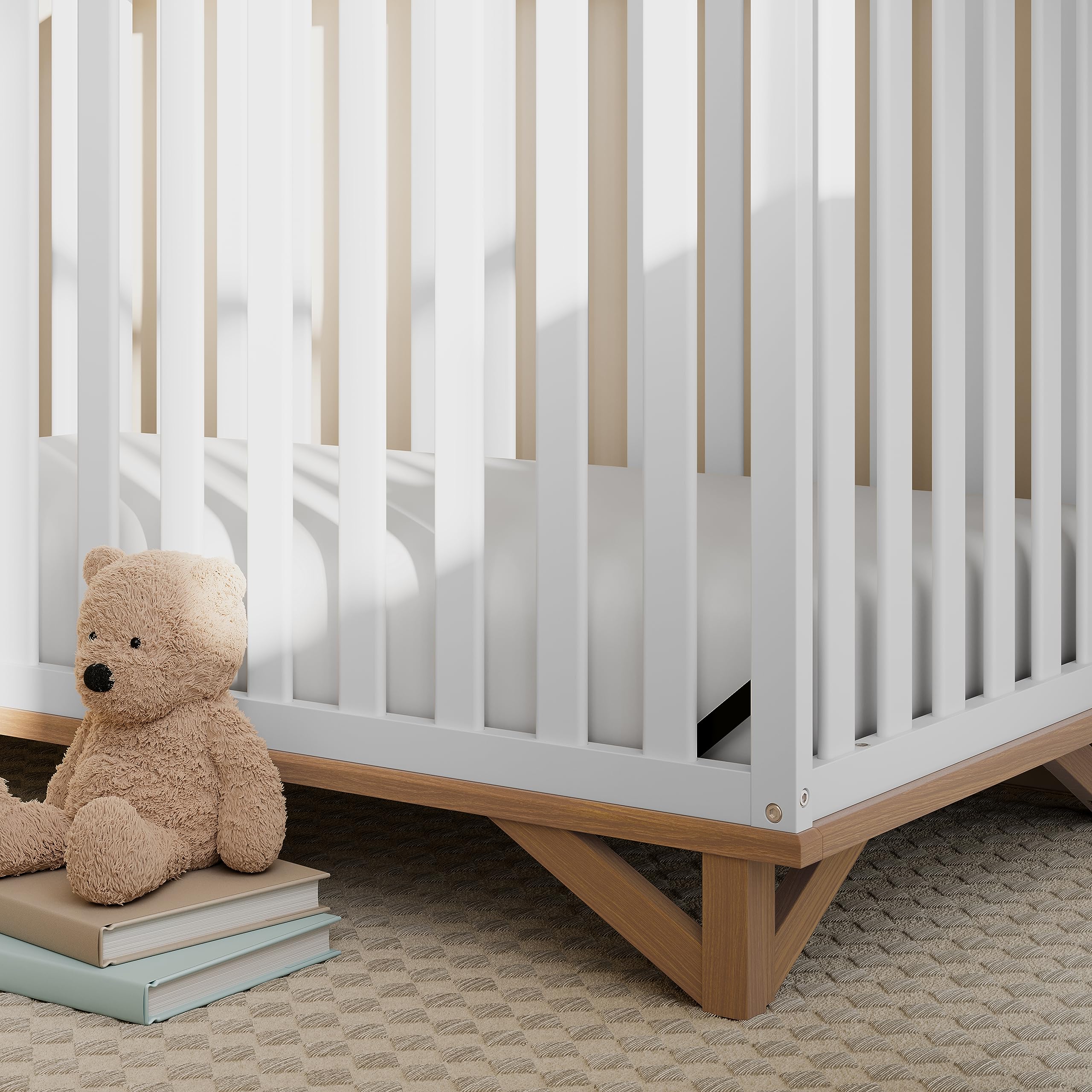 Santa Monica 5-in-1 Convertible Crib with Two-Tone Design