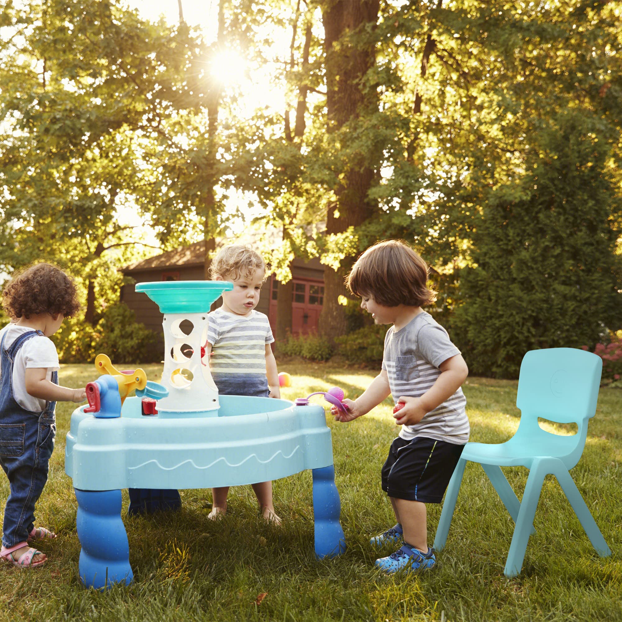 Stackable Kids School Chairs Set of 6 with 11 Inch Seat Height