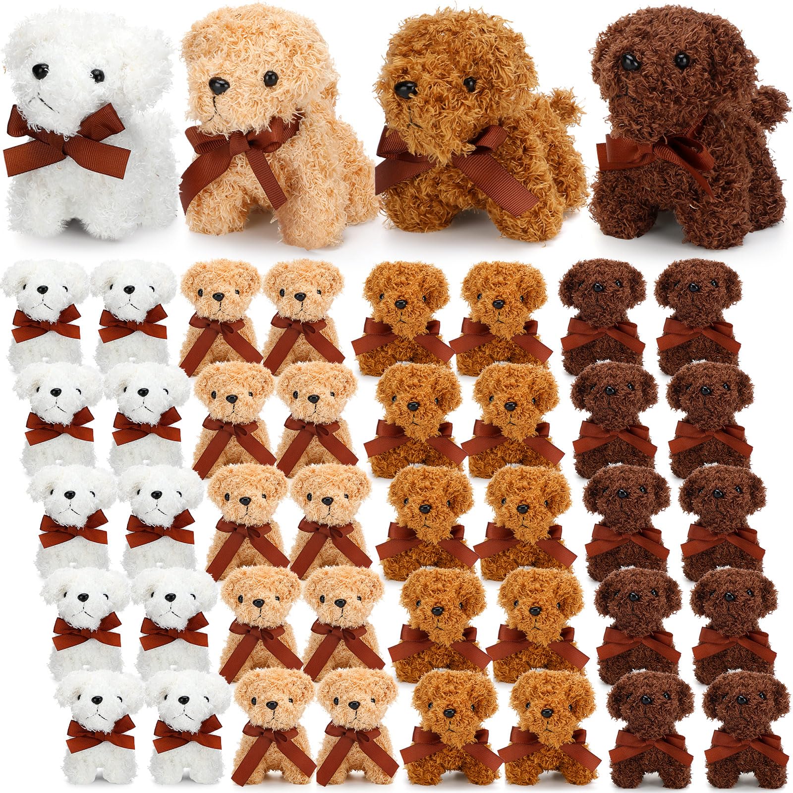 l 40 Pcs 5 Inches Mini Plush Dogs Small Stuffed Dog Bulk Plush Toy Adopt a Dog Party