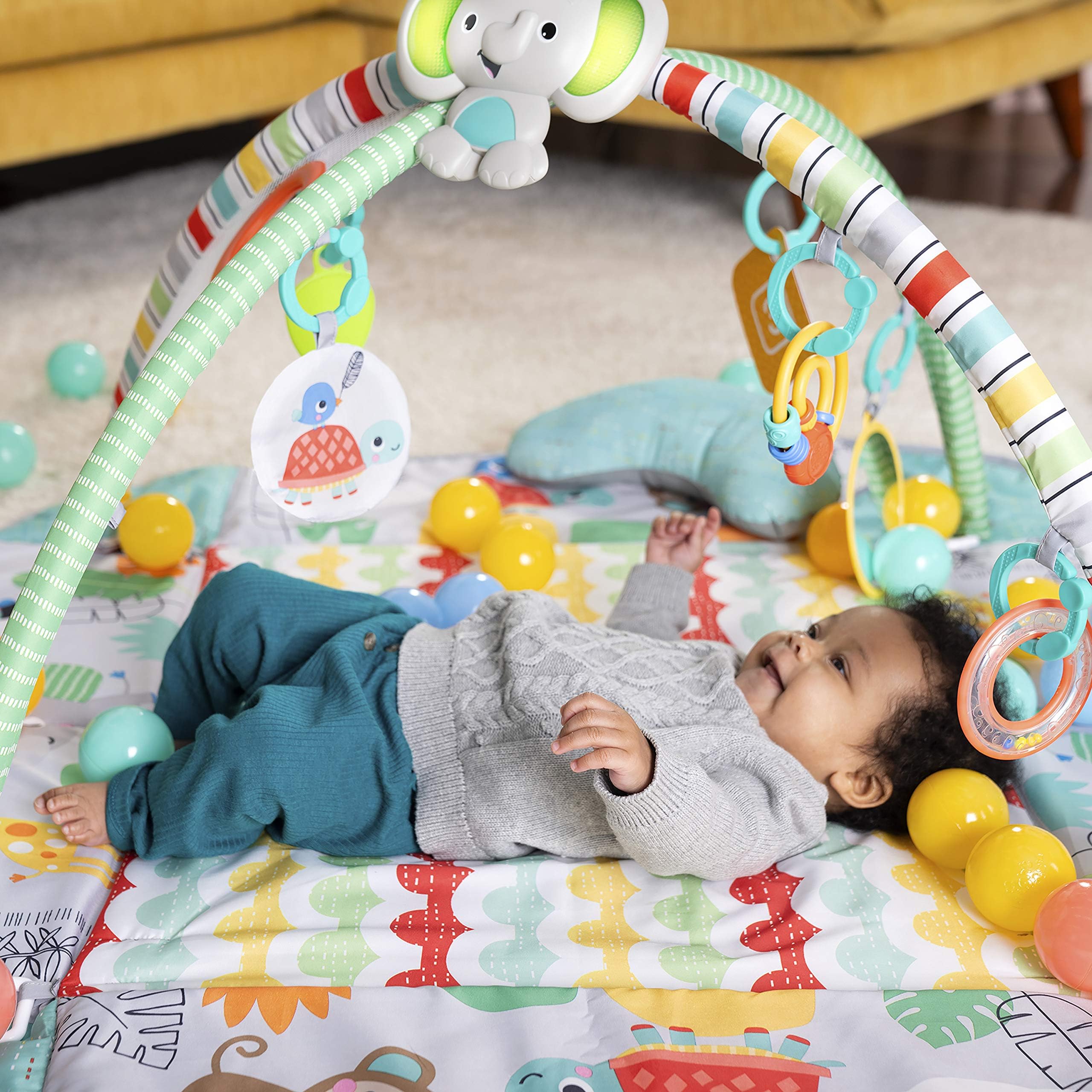 5-in-1 Your Way Ball Play - Jumbo Play Mat Converts to Ball Pit Baby Gym
