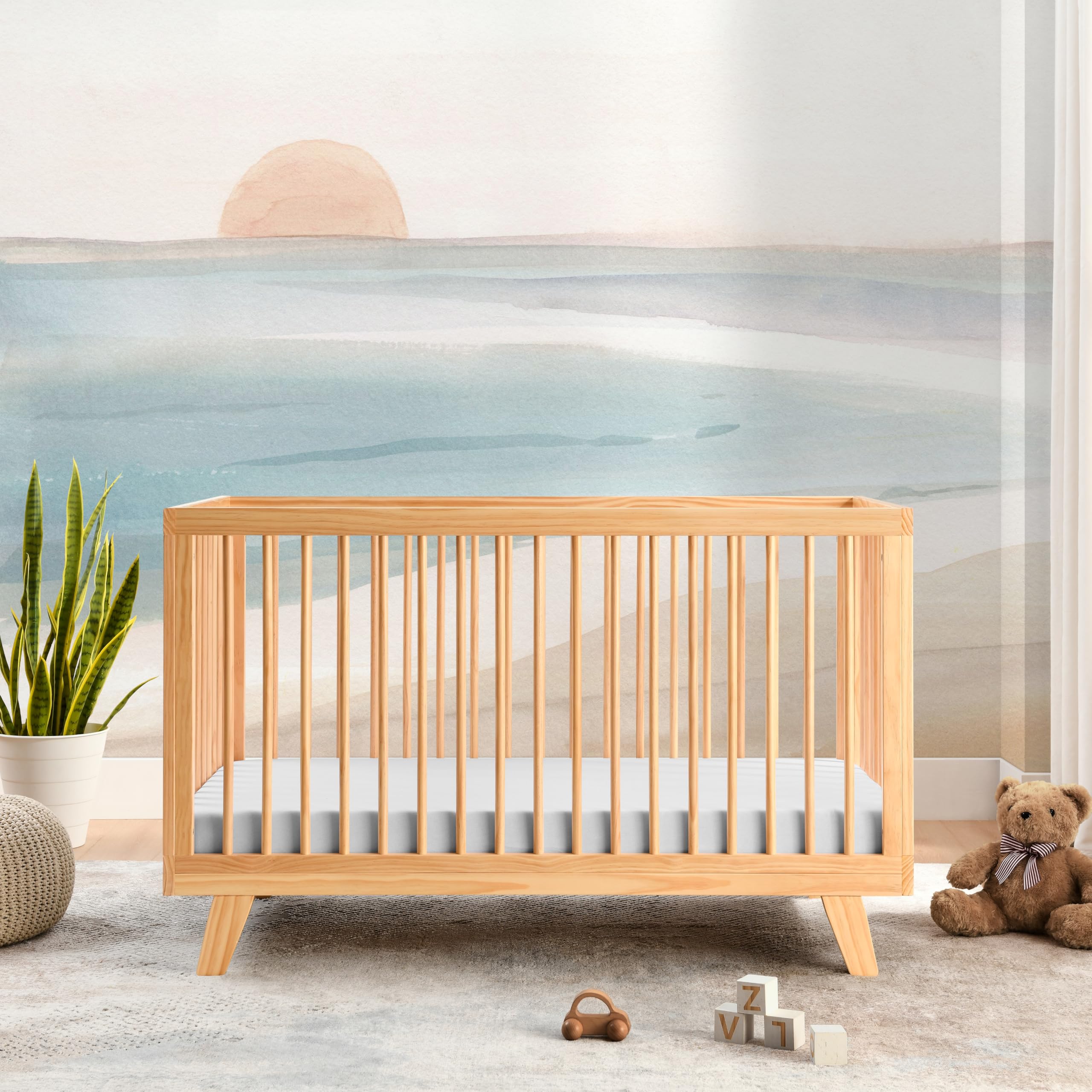 3-in-1 Astin Convertible Baby Crib - Wooden Crib, Grows with Your