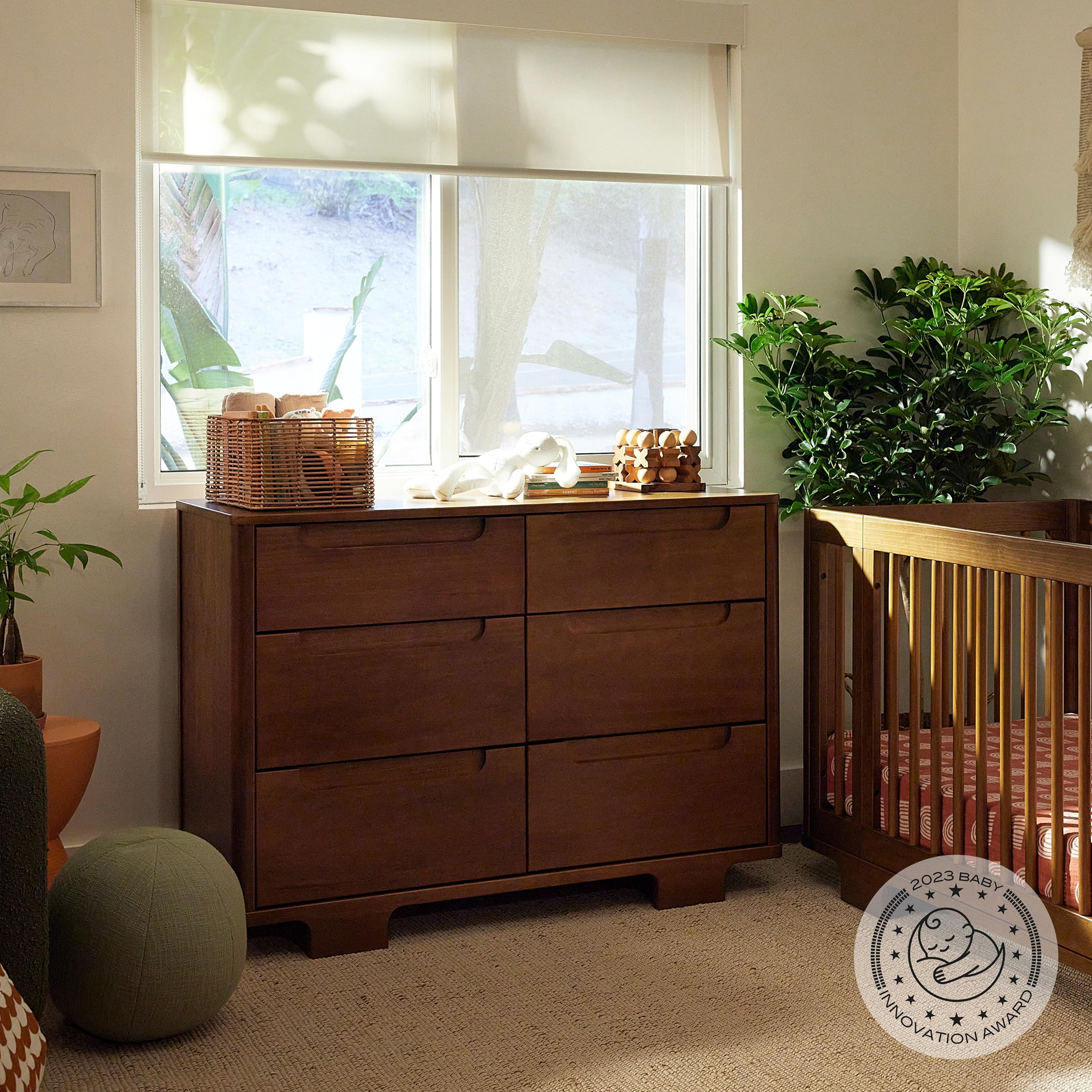 Yuzu 6-Drawer Dresser in Natural Walnut, Greenguard Gold Certified