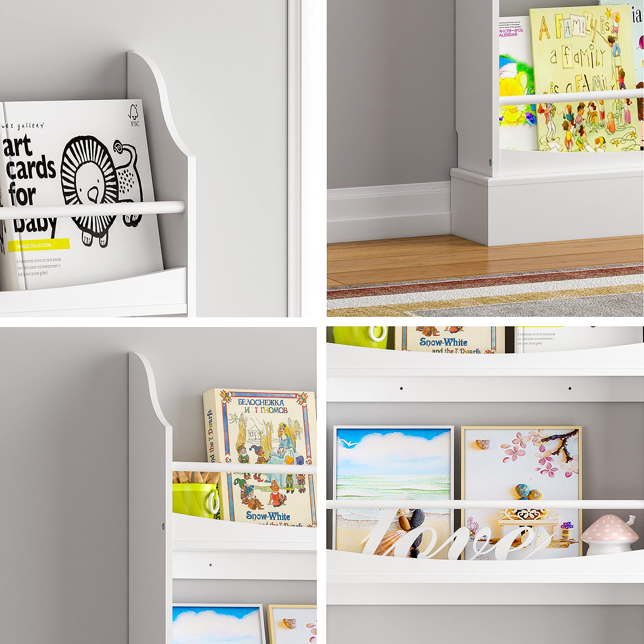 Kids Bookshelf,4 Tiers Children's Bookcases and Storage