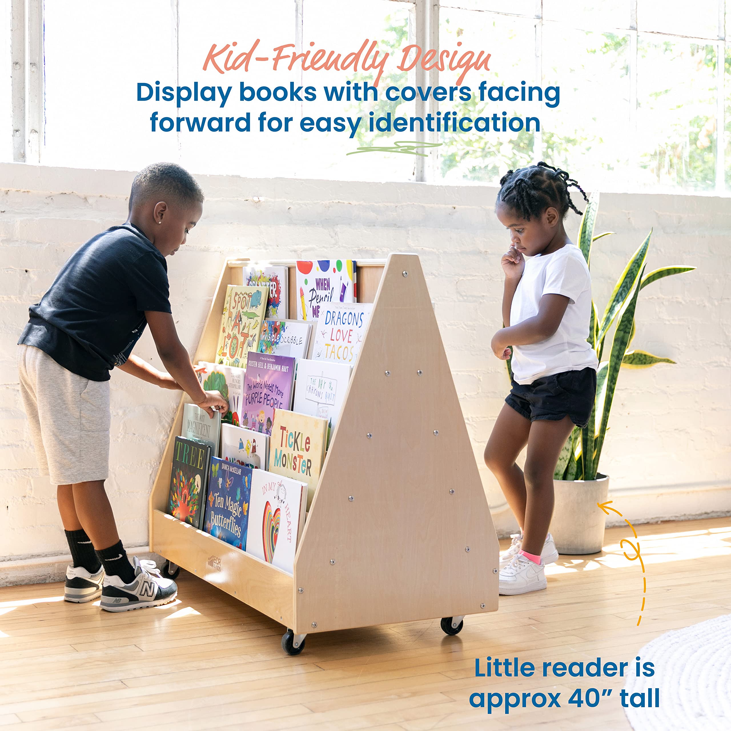 Double-Sided Mobile Book Display for Kids