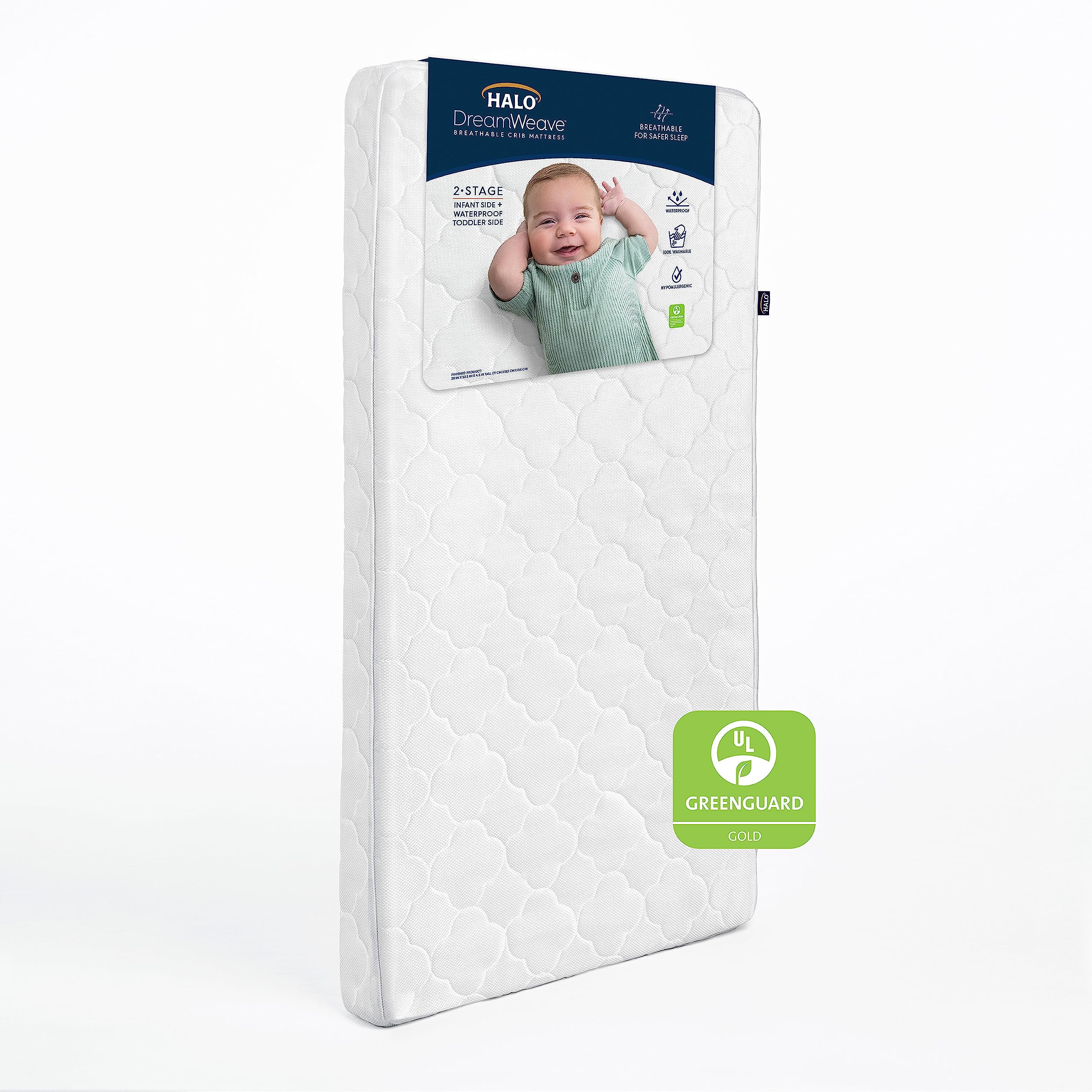Weave Crib & Toddler Mattress - 100% Breathable Mattress and Core