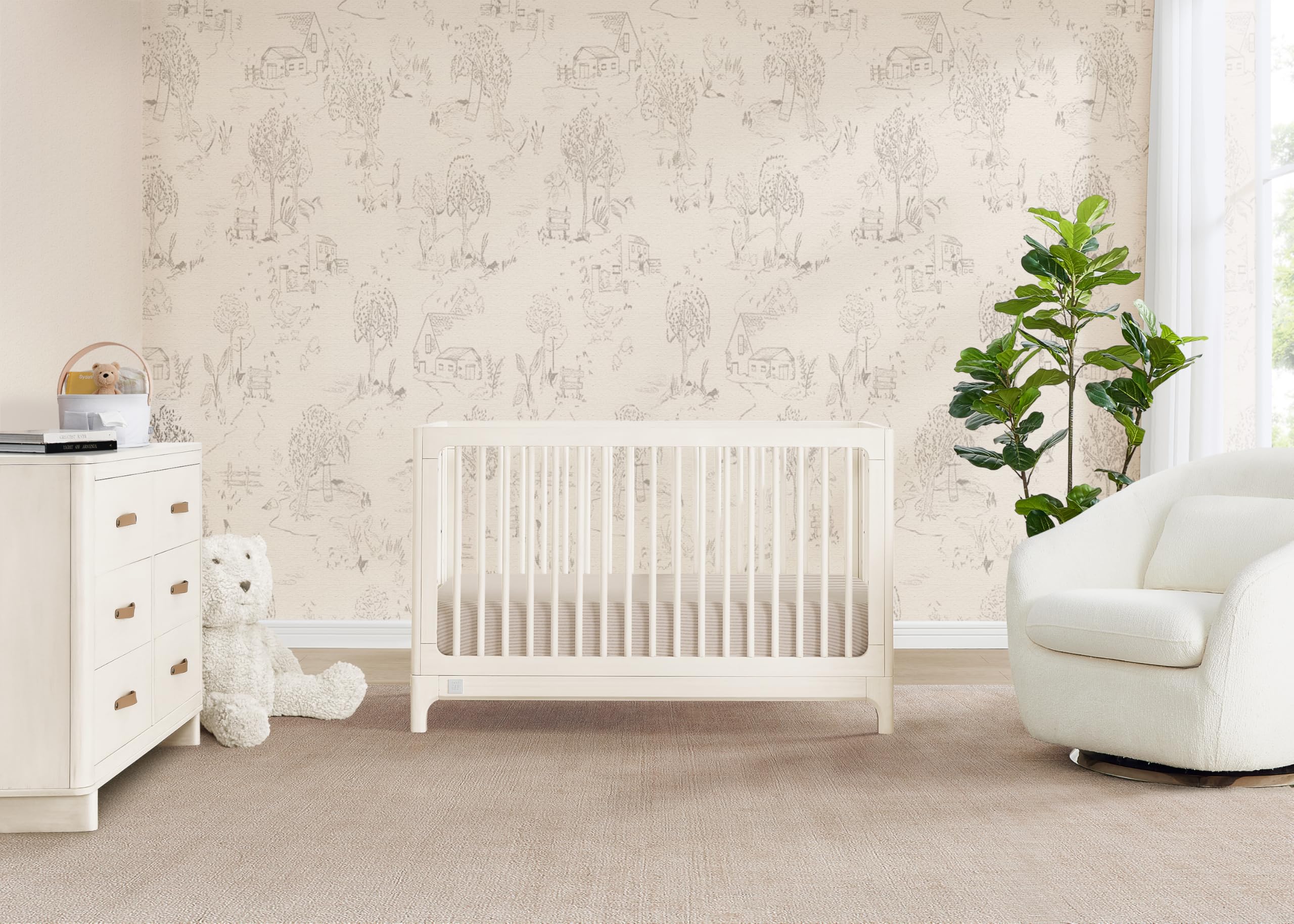 babyGap Wren 4-in-1 Convertible Crib Greenguard Gold Certified, Antique White
