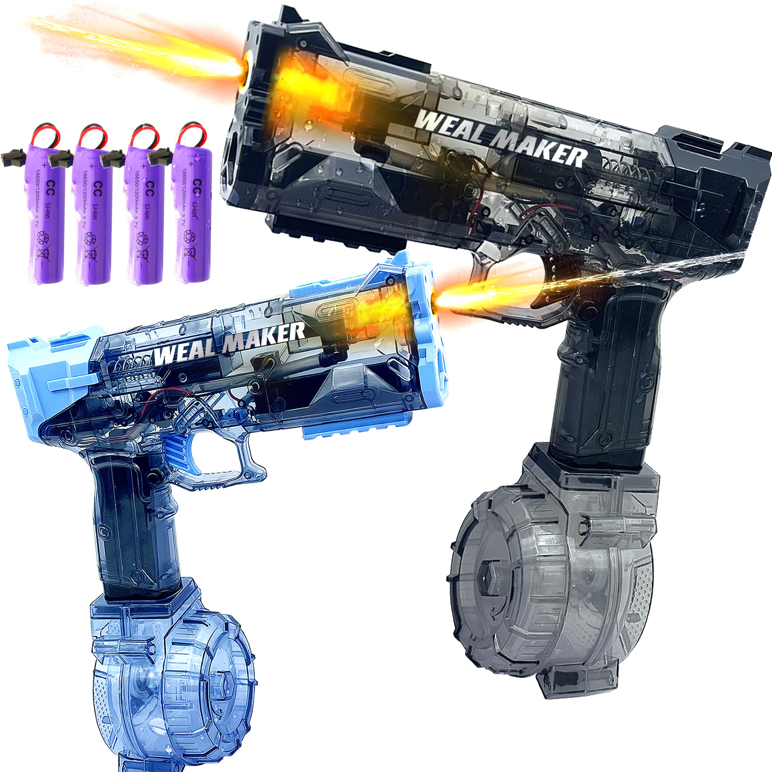 Water Guns with LED Light, Automatic Squirt Guns for Adults and Kids